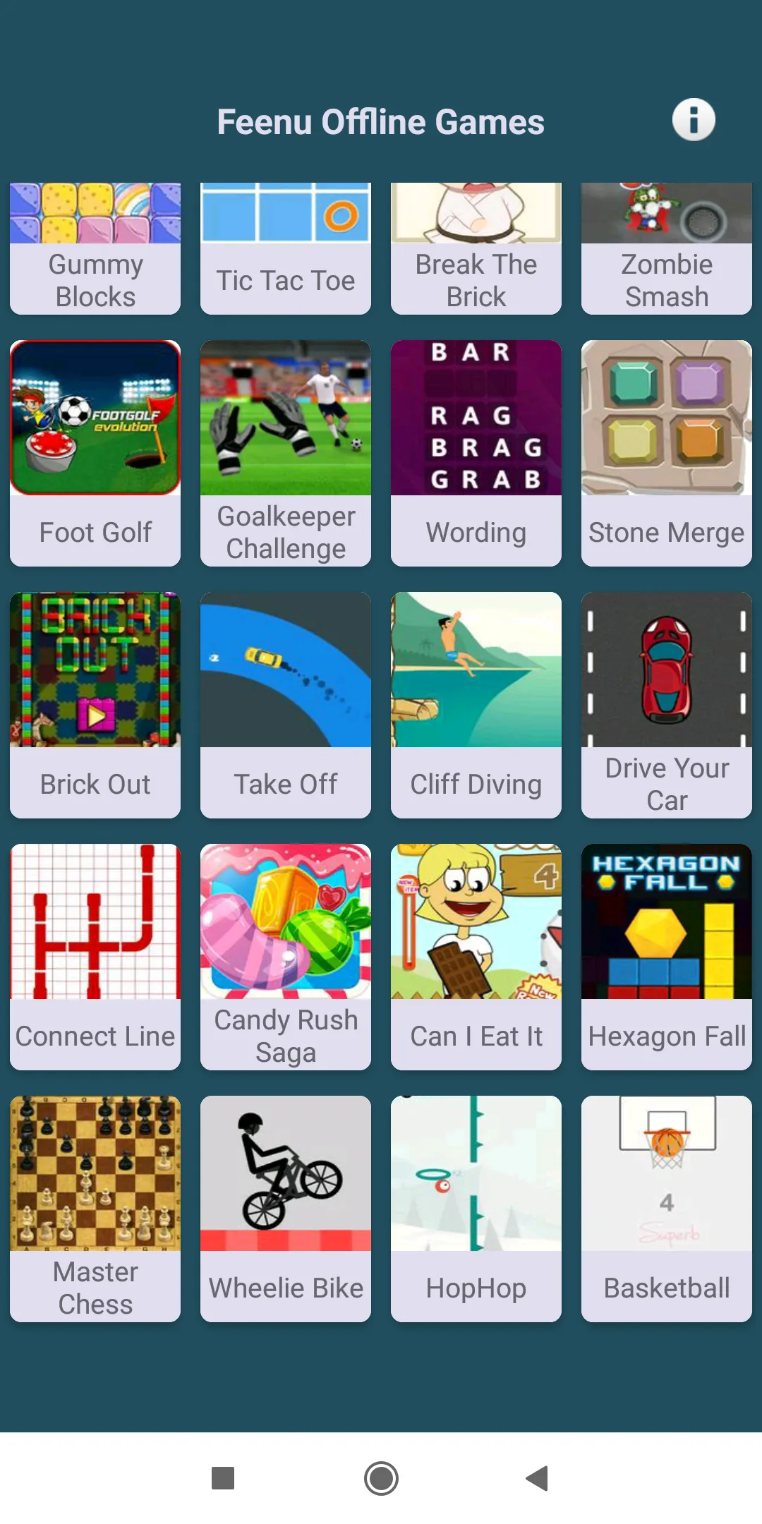 Feenu Offline Games (40 Games) | Indus Appstore | Screenshot