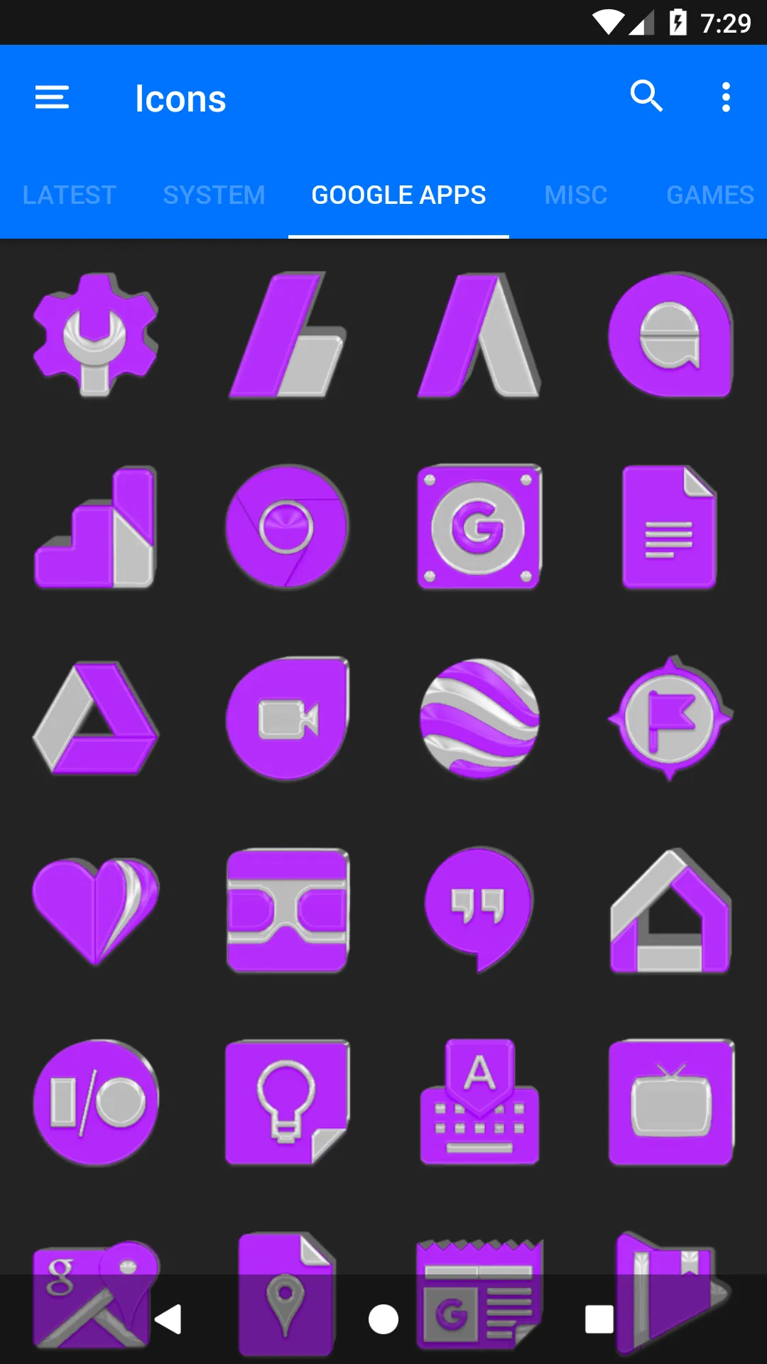 Bright Purple Icon Pack | Indus Appstore | Screenshot