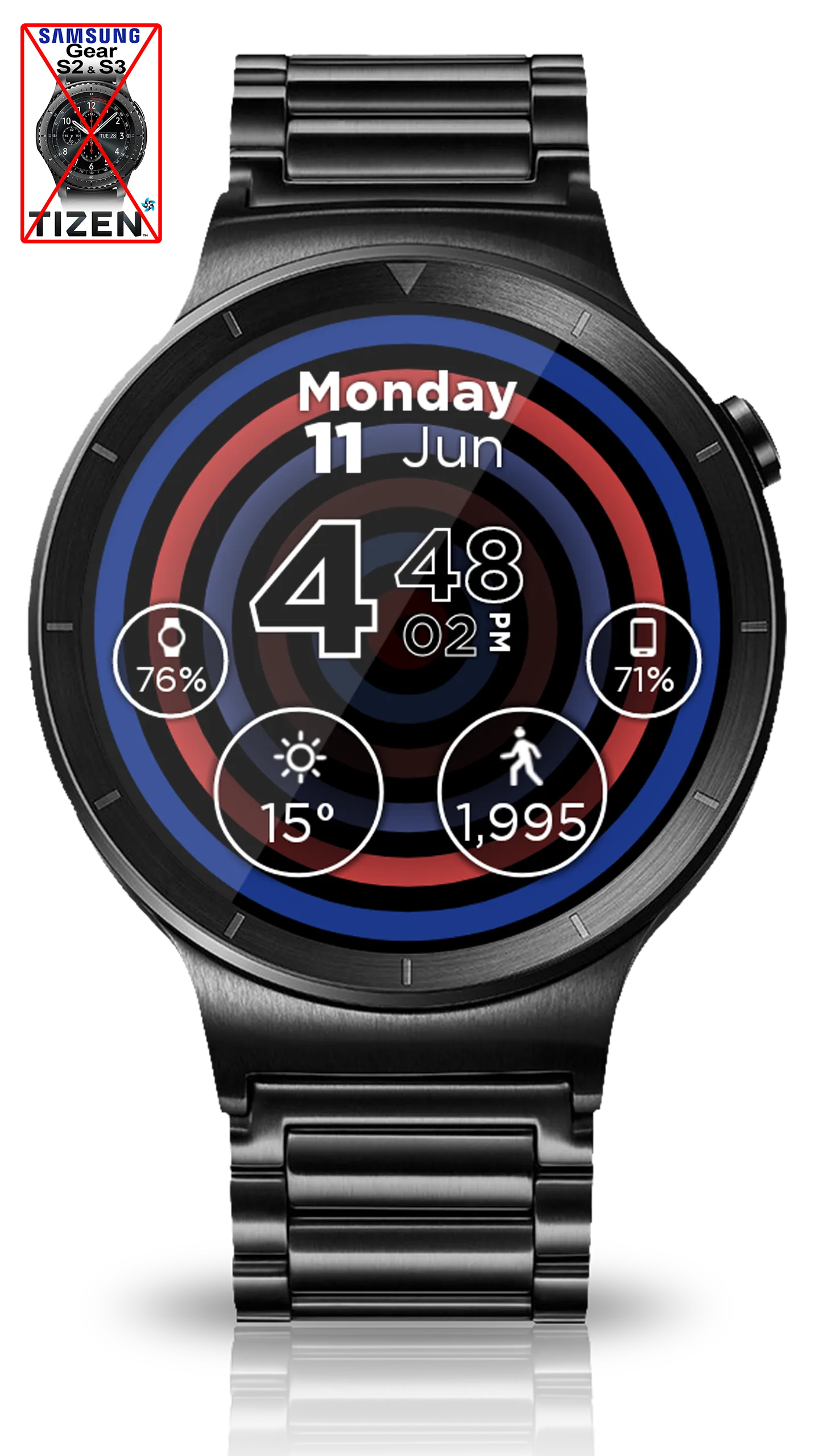 Hypnotic Rainbow Watch Face | Indus Appstore | Screenshot