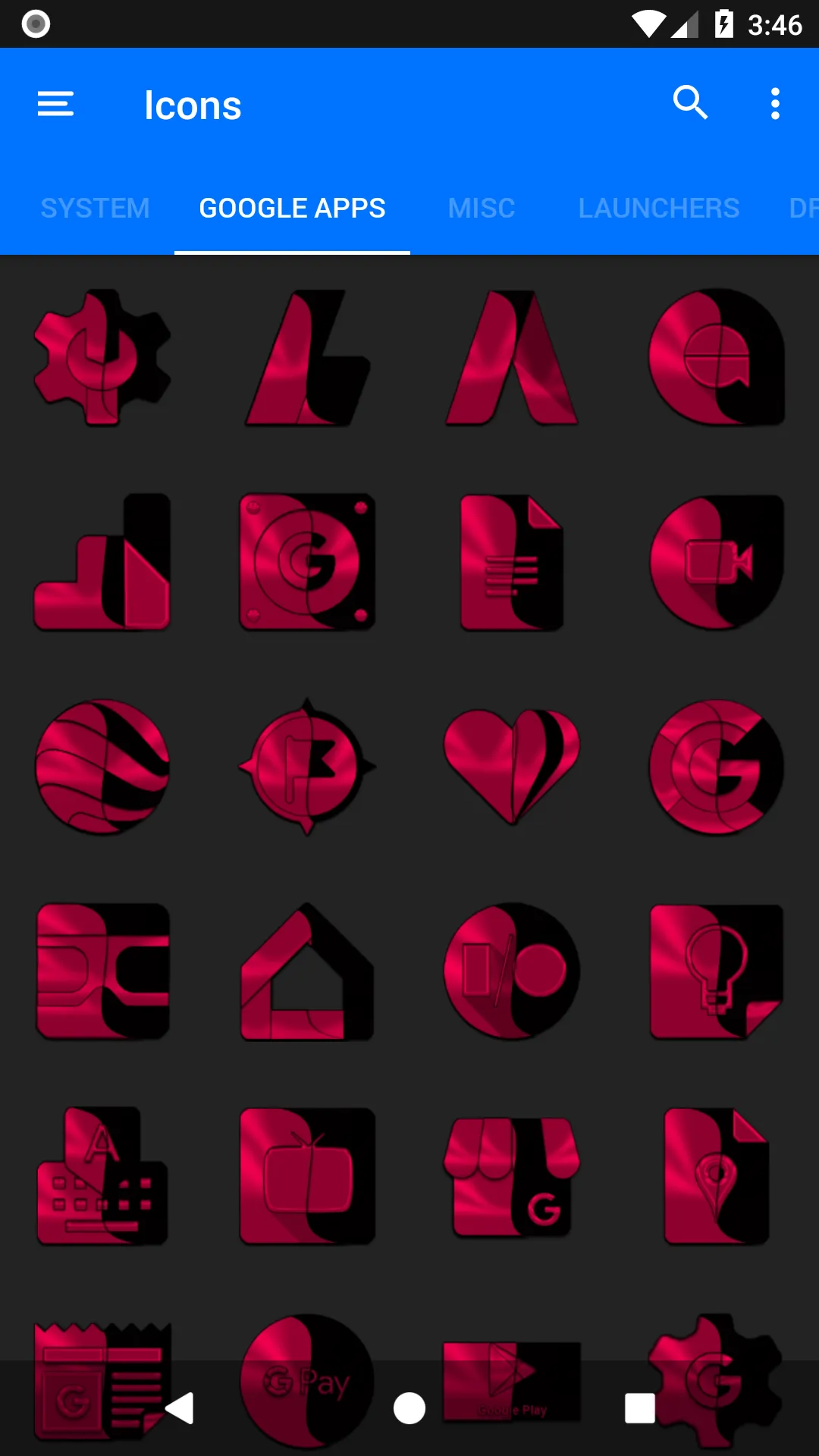 Wicked Crimson Icon Pack | Indus Appstore | Screenshot