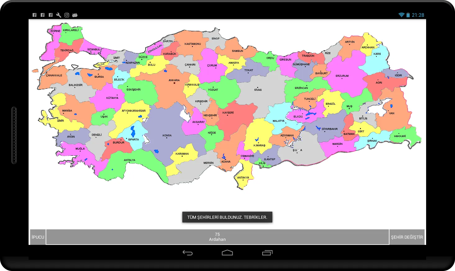 Şehir Bulma Oyunu | Indus Appstore | Screenshot