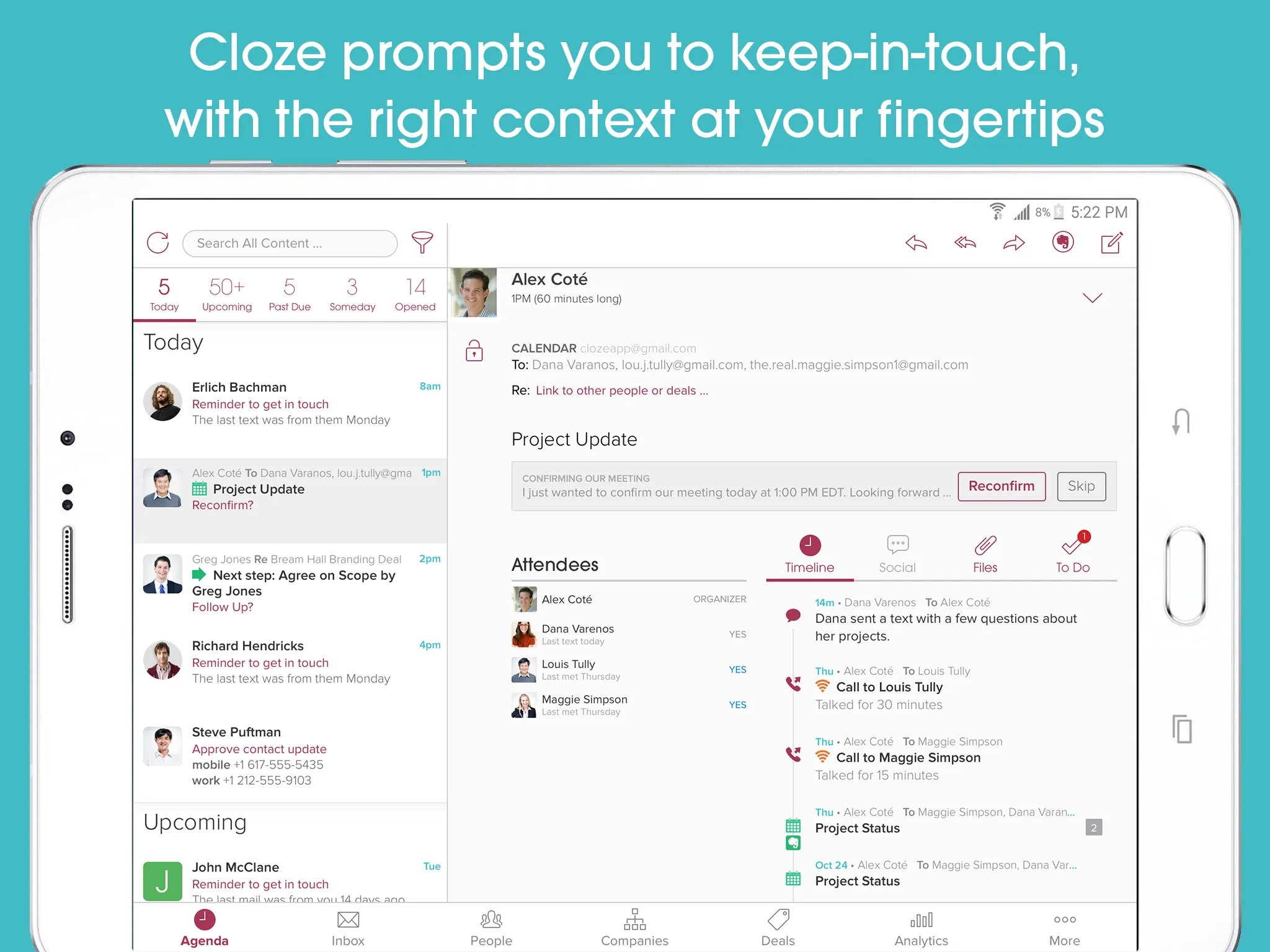 Cloze Relationship Management | Indus Appstore | Screenshot