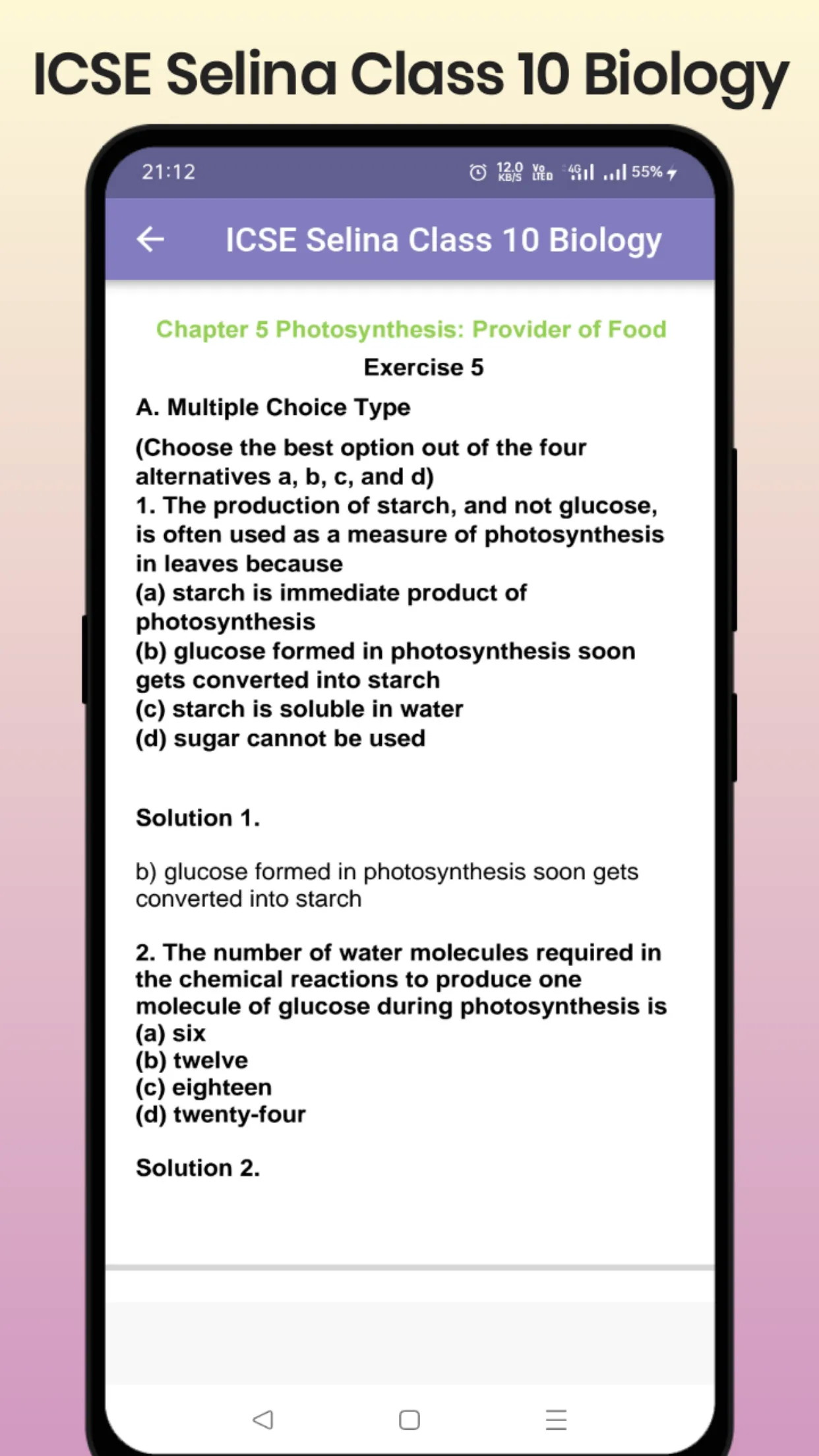 ICSE Selina Class 10 Biology | Indus Appstore | Screenshot