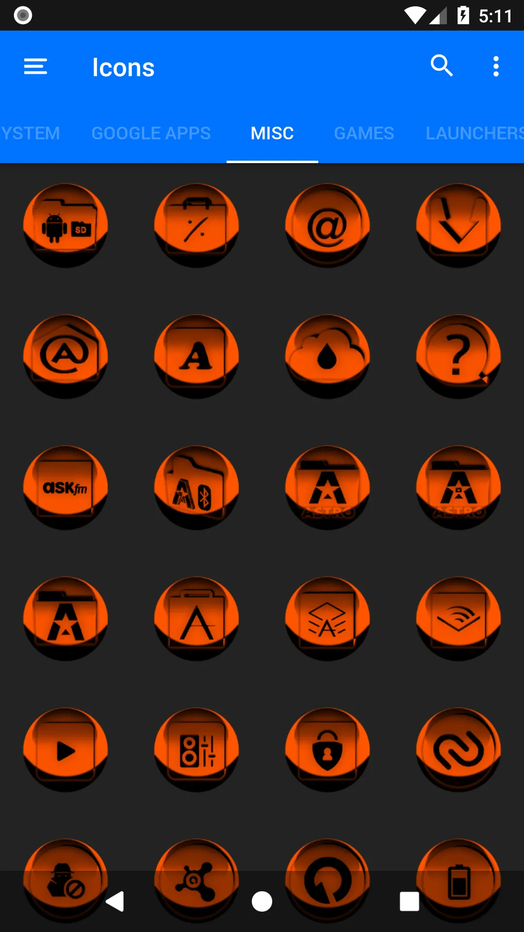 Orange Icon Pack Style 3 | Indus Appstore | Screenshot