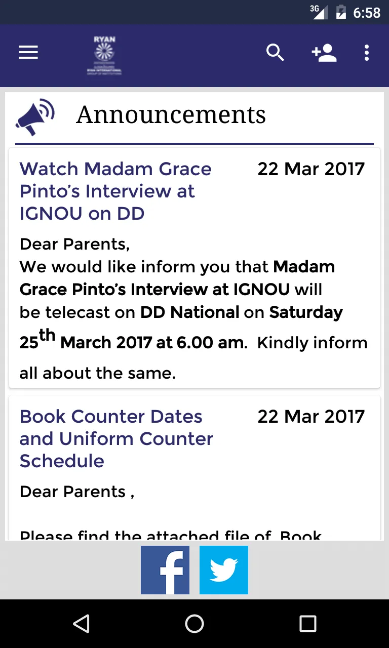 Ryan Parent Portal | Indus Appstore | Screenshot