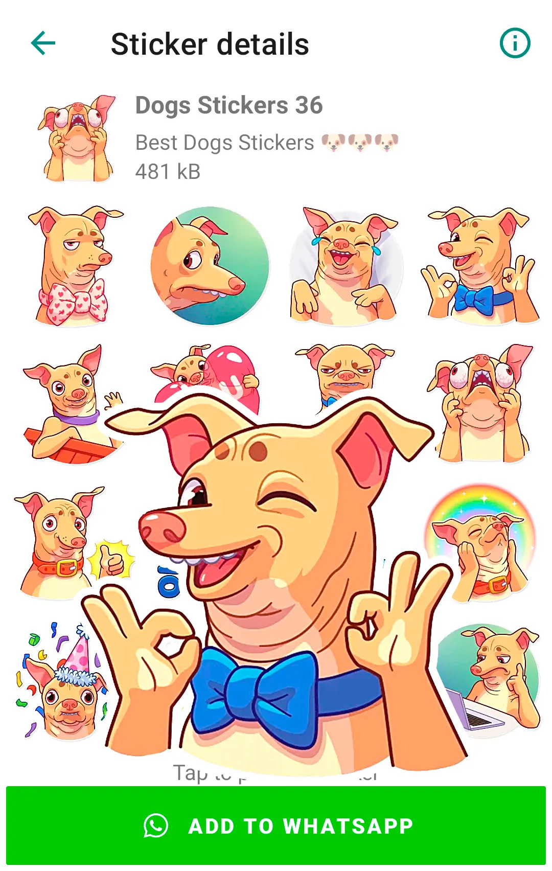 Cute Dog Stickers for WhatsApp | Indus Appstore | Screenshot