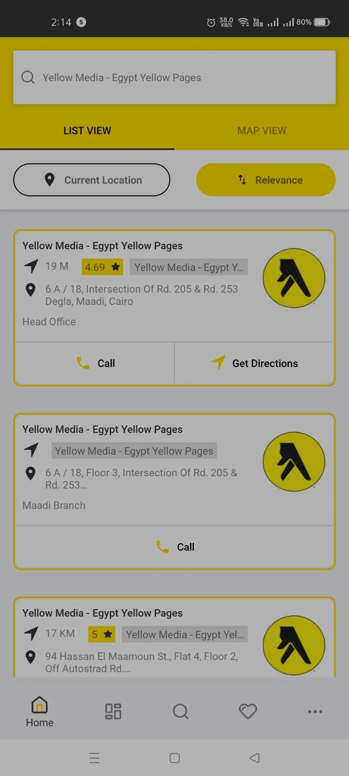 Egypt Yellow Pages | Indus Appstore | Screenshot