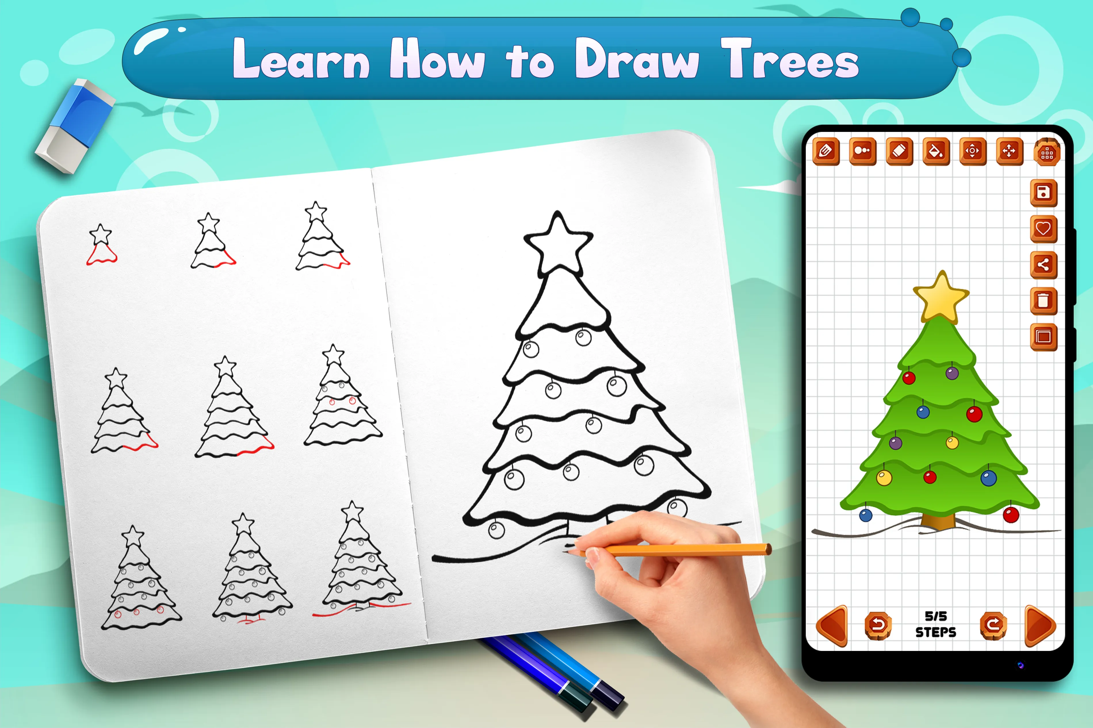 Learn to Draw Trees | Indus Appstore | Screenshot