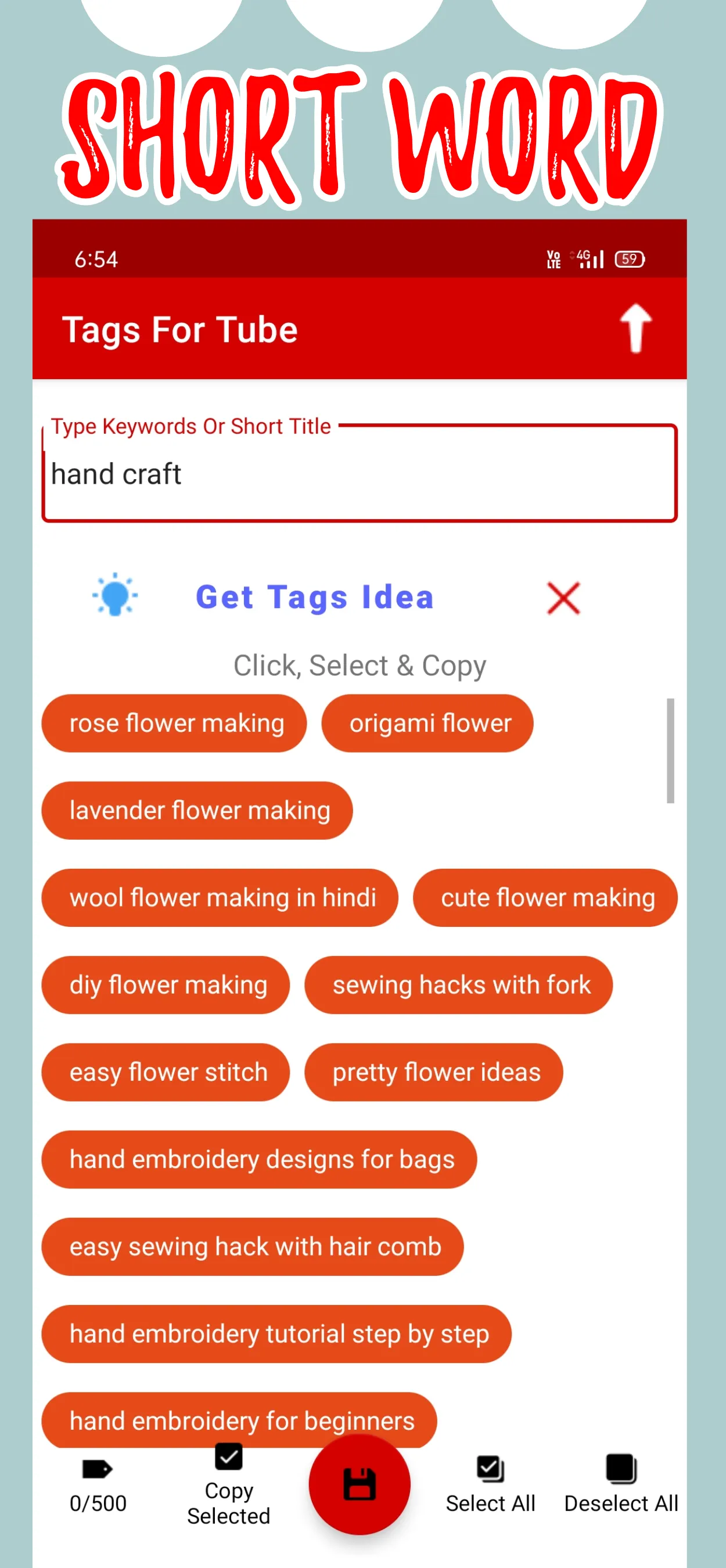 Easy Tag Generator For Video | Indus Appstore | Screenshot