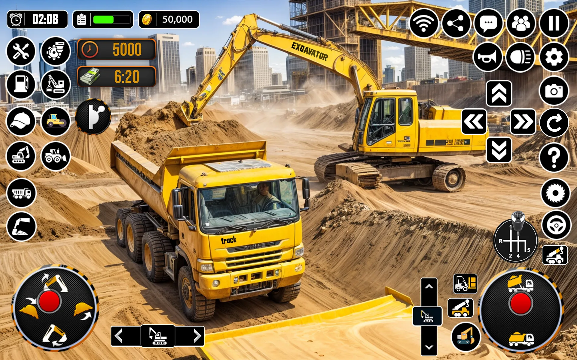 City Heavy Excavator Crane 3D | Indus Appstore | Screenshot