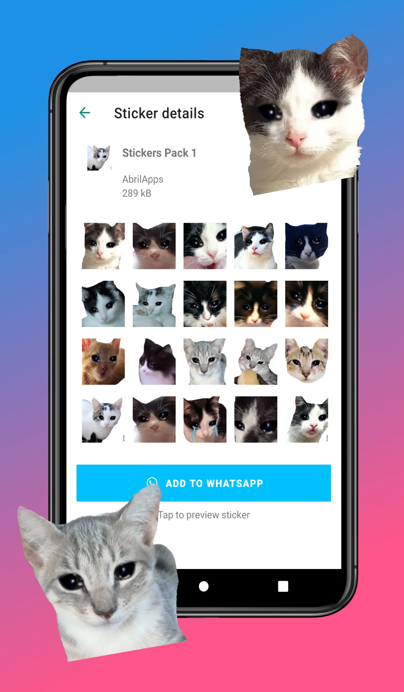 WAStickerApps Stickers Cats | Indus Appstore | Screenshot