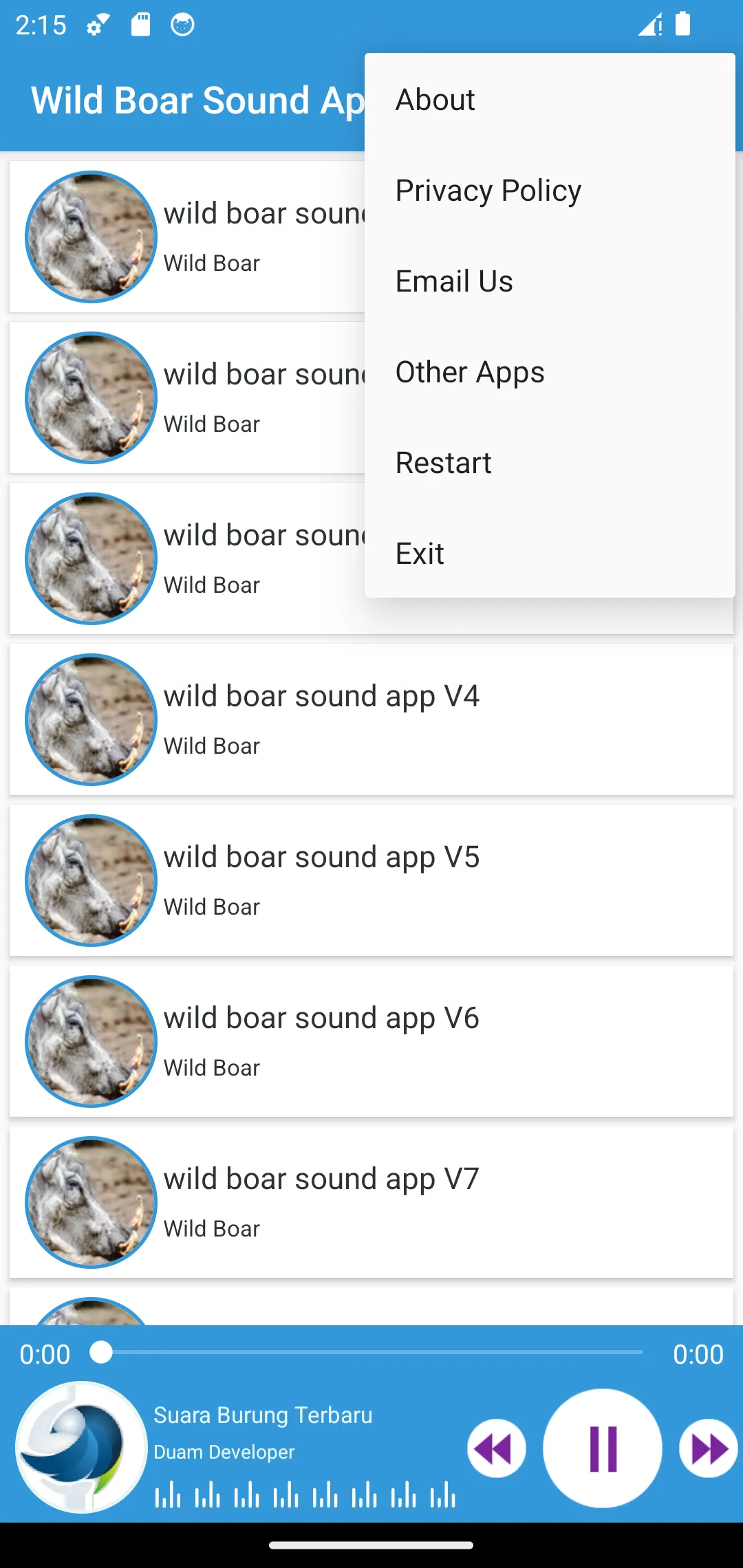 Wild Boar Sounds App | Indus Appstore | Screenshot