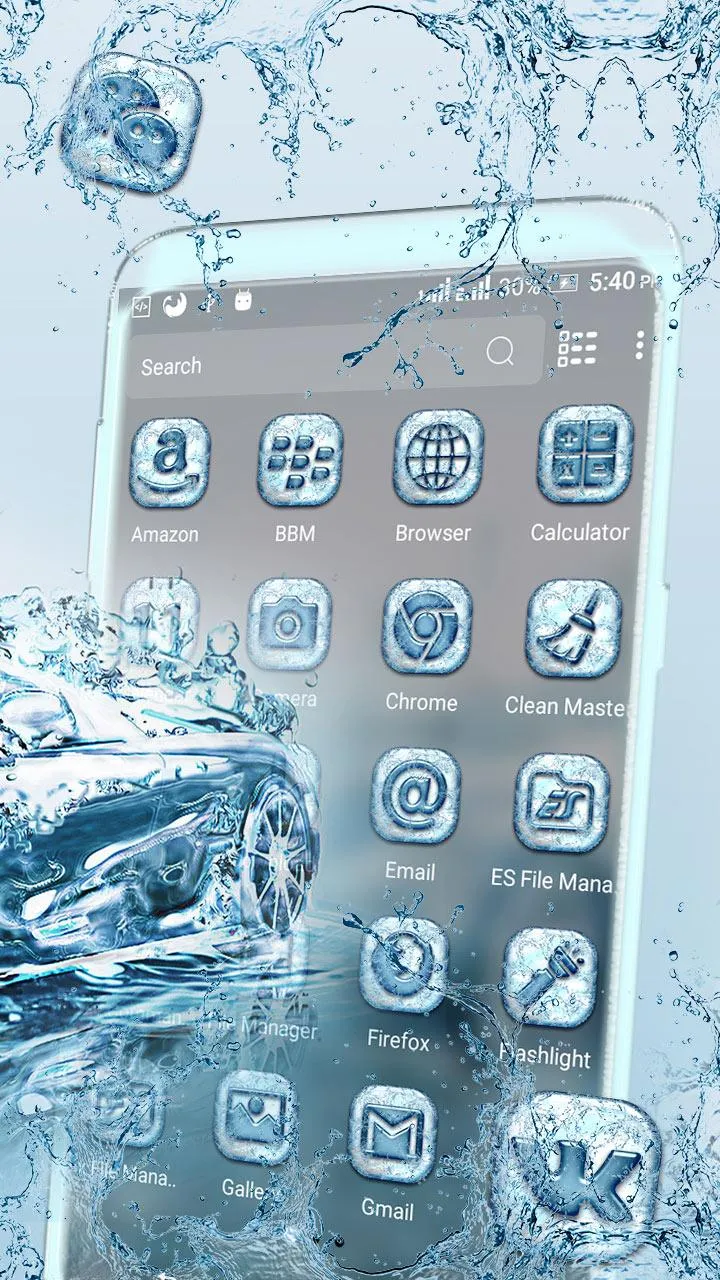 Water Car Launcher Theme | Indus Appstore | Screenshot