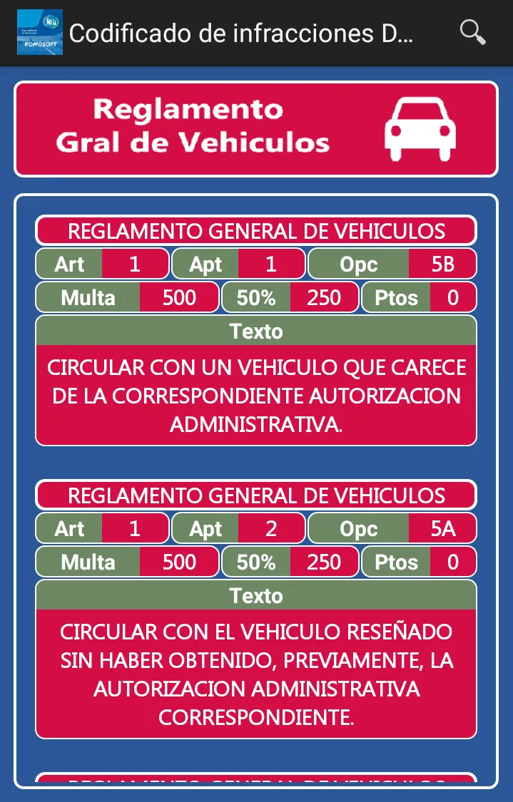 Codificado infracciones DGT | Indus Appstore | Screenshot