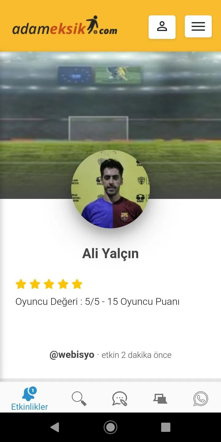 Adam Eksik - Halı Saha Oyuncus | Indus Appstore | Screenshot