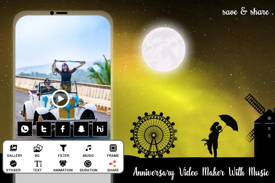 Anniversary Music Video Maker | Indus Appstore | Screenshot