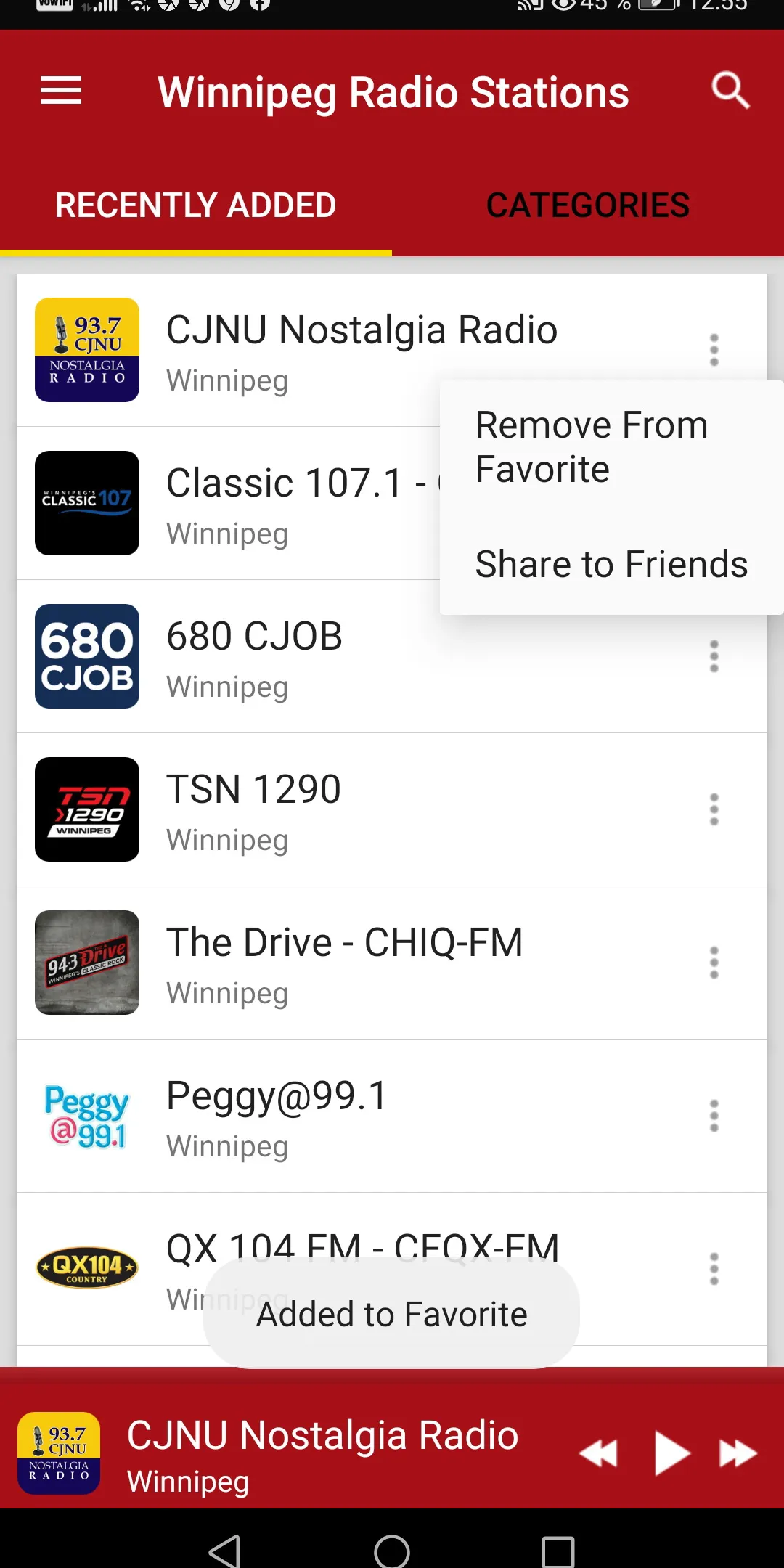 Winnipeg Radio Stations | Indus Appstore | Screenshot