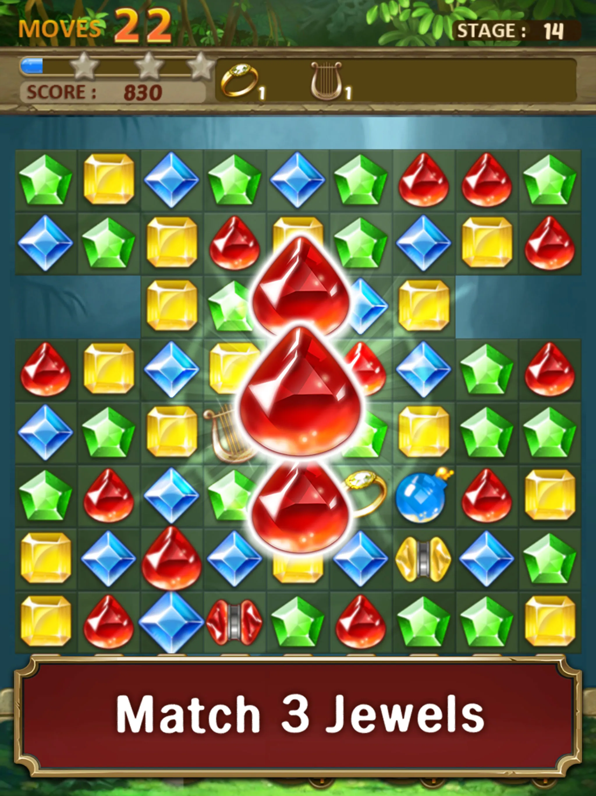 Jewels Jungle : Match 3 Puzzle | Indus Appstore | Screenshot