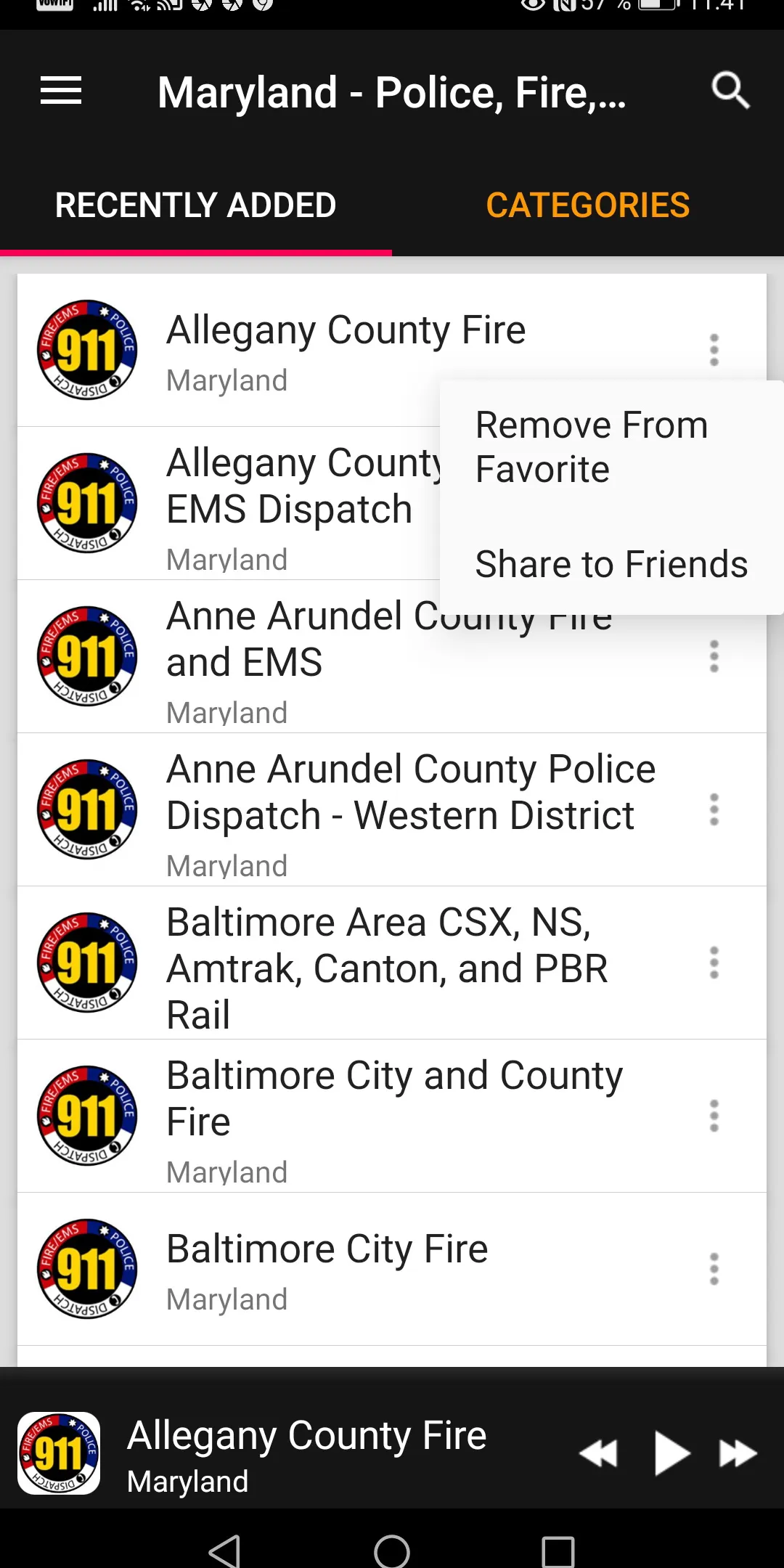 Police Scanner from Maryland | Indus Appstore | Screenshot