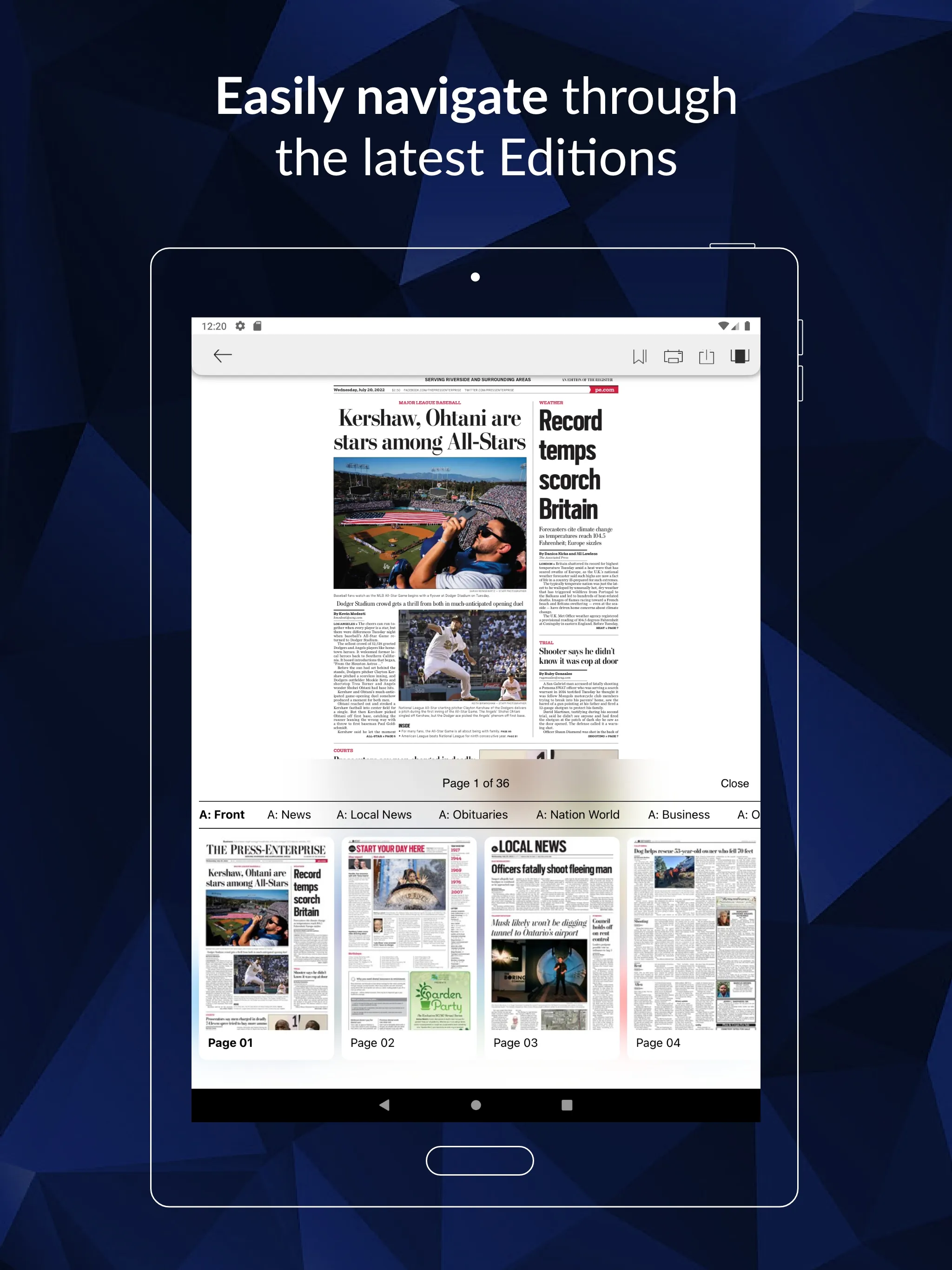 The Press-Enterprise e-Edition | Indus Appstore | Screenshot