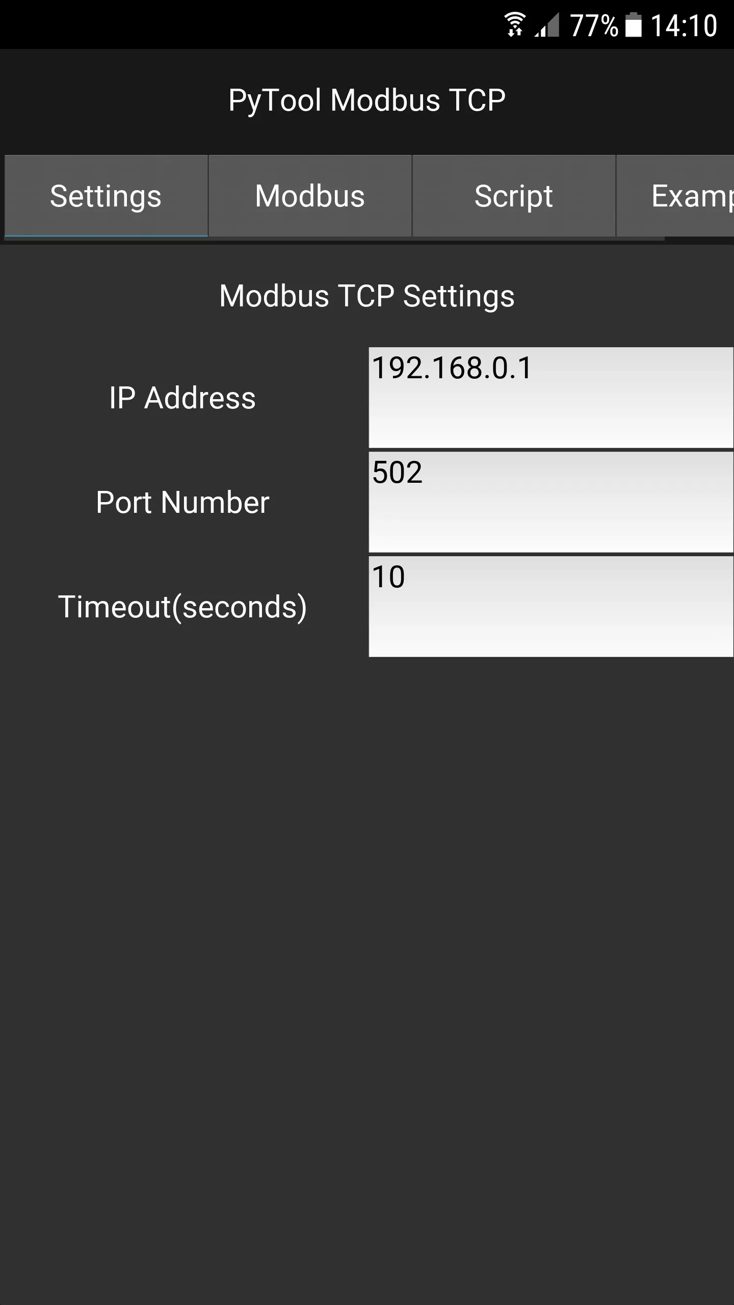 PyTool Modbus TCP F | Indus Appstore | Screenshot