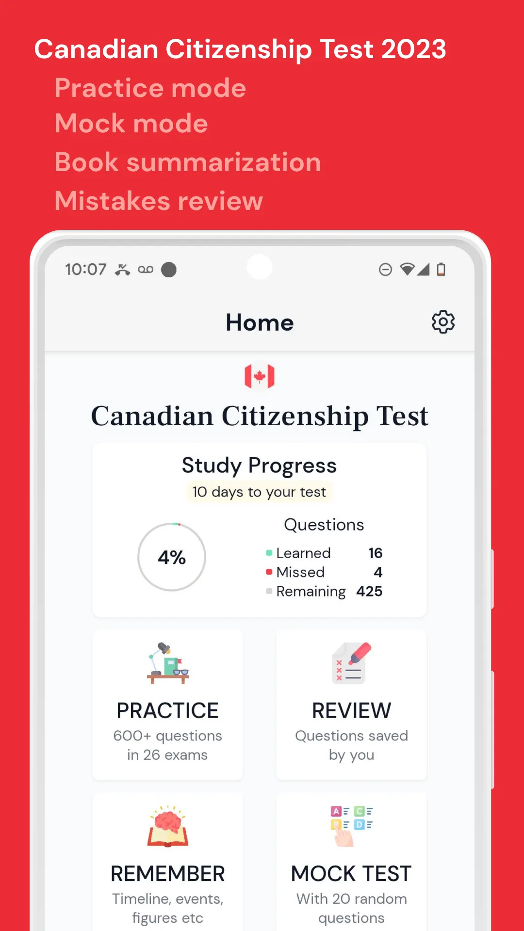 Canadian Citizenship Test 2023 | Indus Appstore | Screenshot