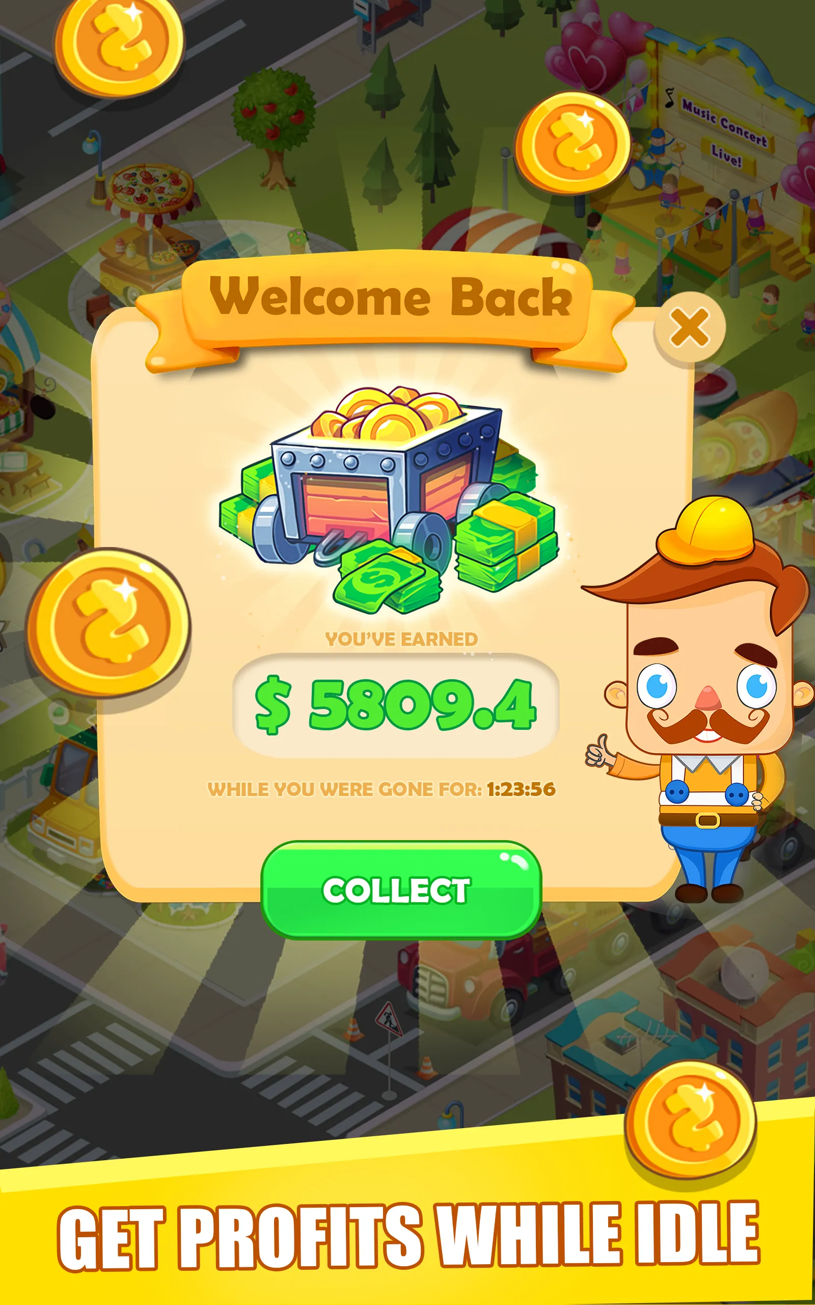 Idle Food Stalls Tycoon | Indus Appstore | Screenshot