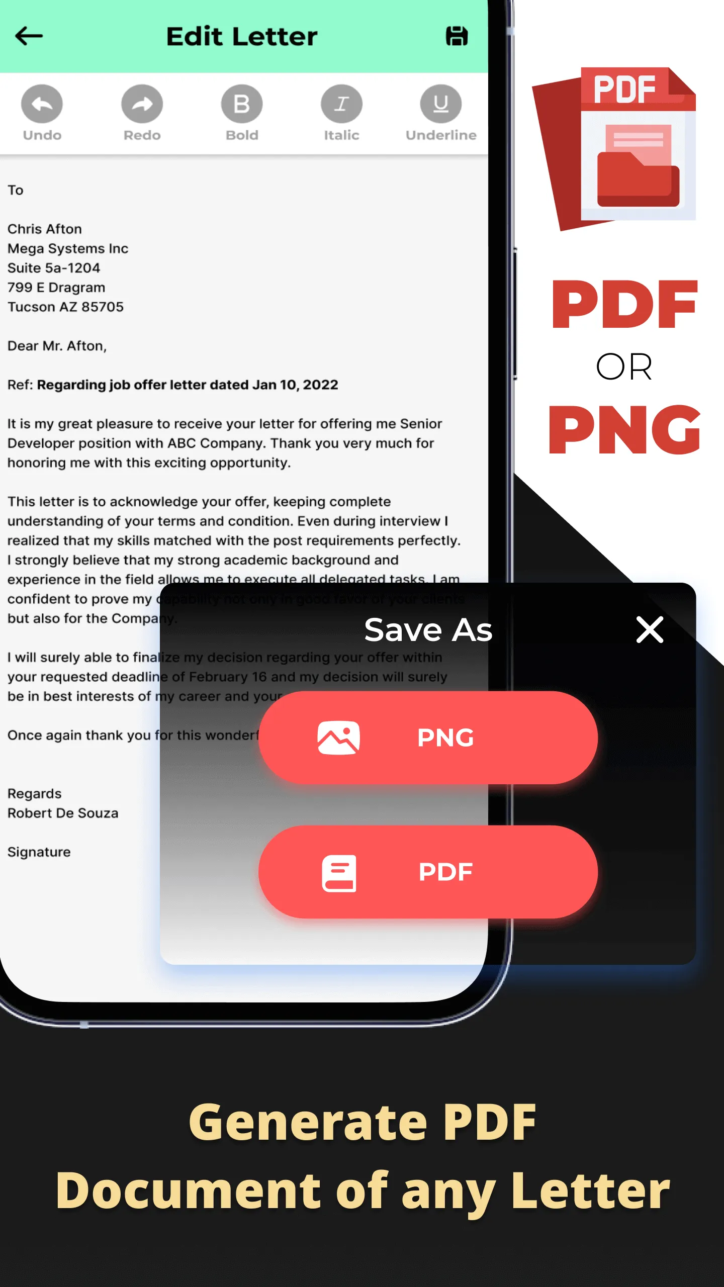 Professional Letter Templates | Indus Appstore | Screenshot