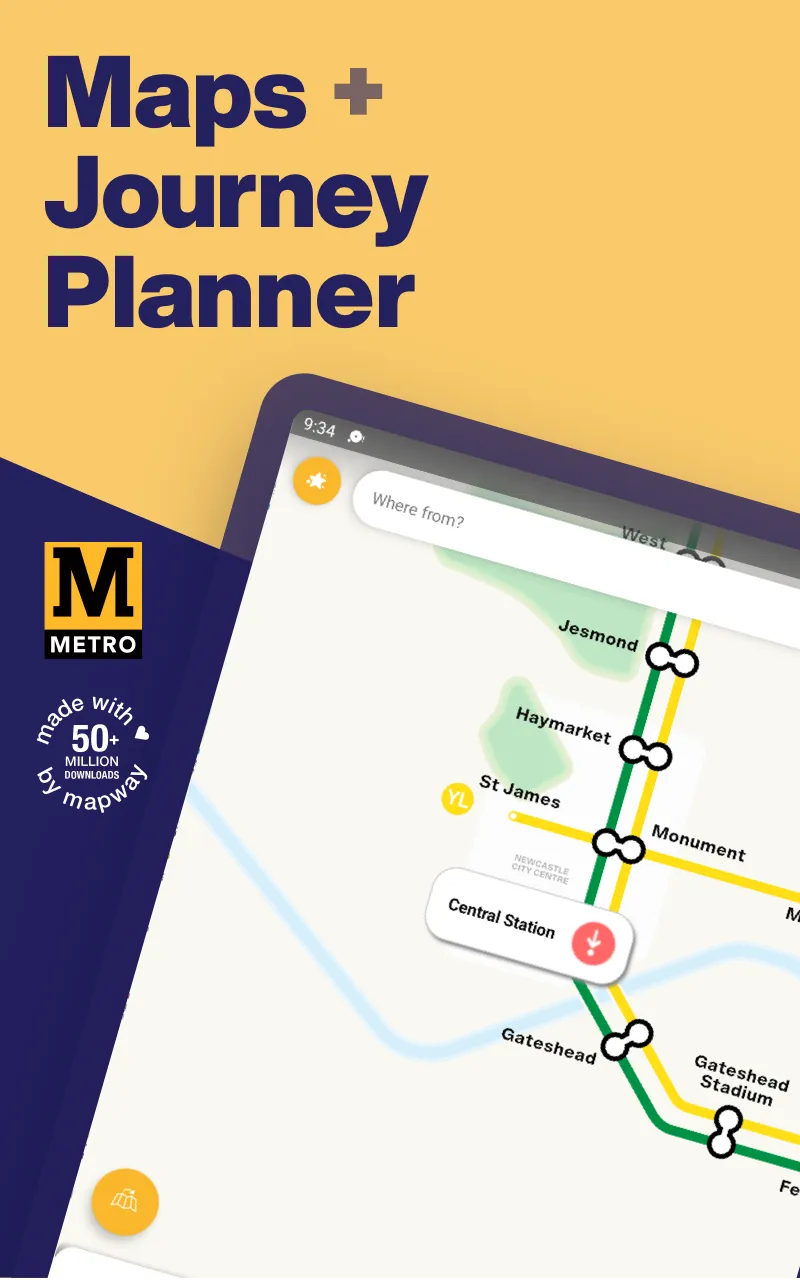 Tyne and Wear Metro Map | Indus Appstore | Screenshot