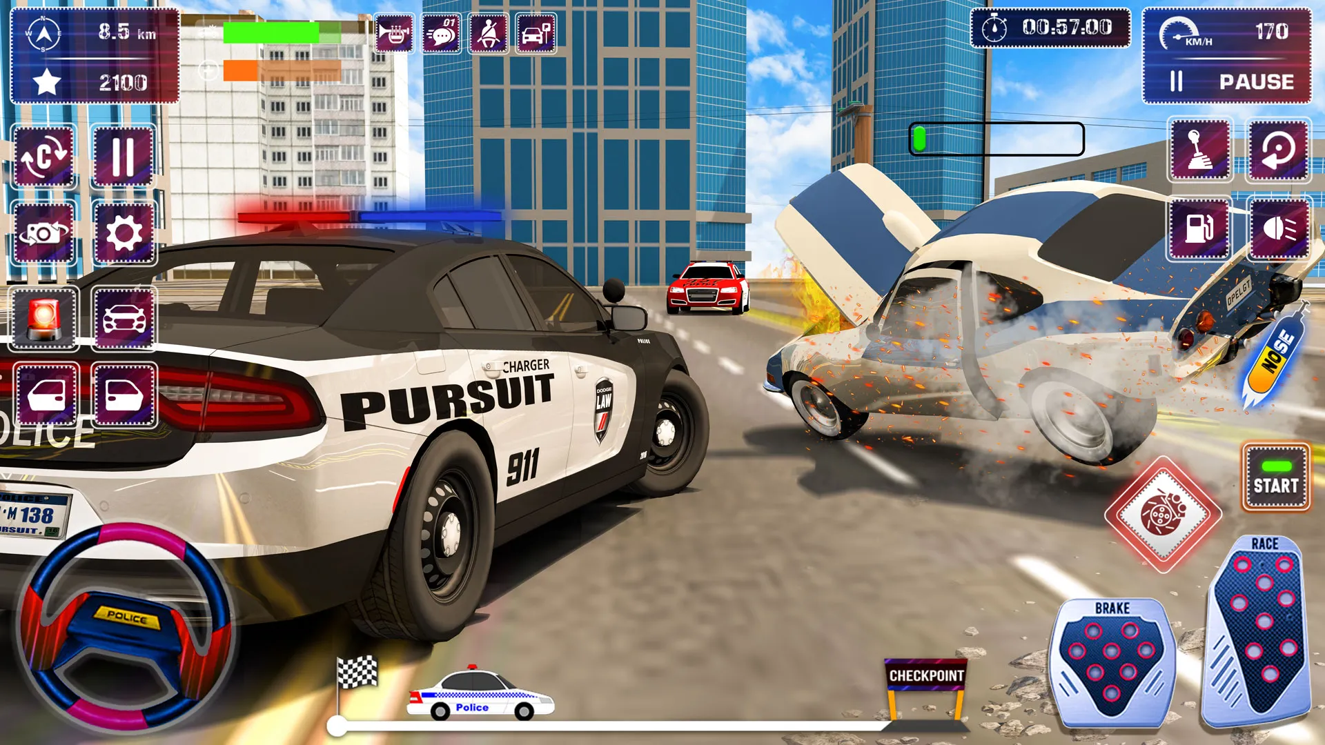 Police Car Chase Parking Games | Indus Appstore | Screenshot