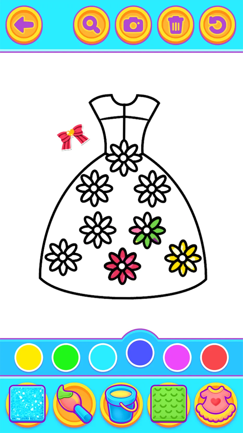 Glitter Dress Coloring | Indus Appstore | Screenshot