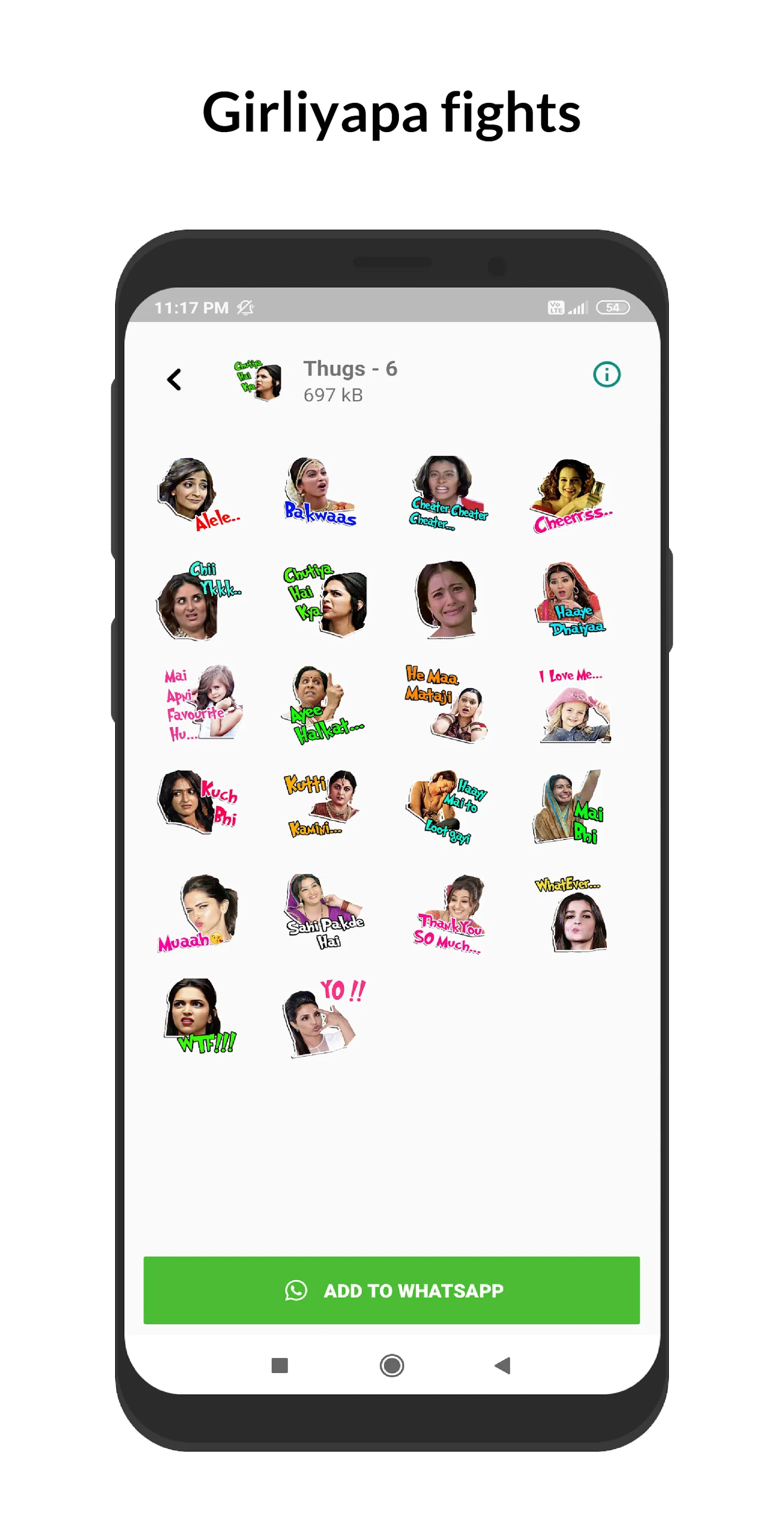 Hindi Sticker: Text WAStickers | Indus Appstore | Screenshot