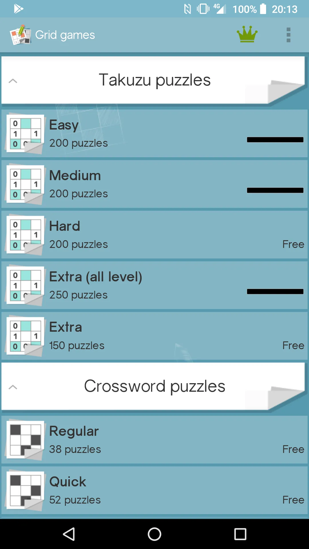 Grid games (crossword & sudoku | Indus Appstore | Screenshot