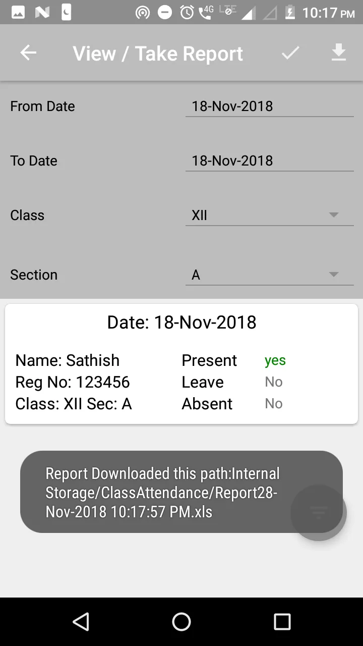 Class Attendance | Indus Appstore | Screenshot