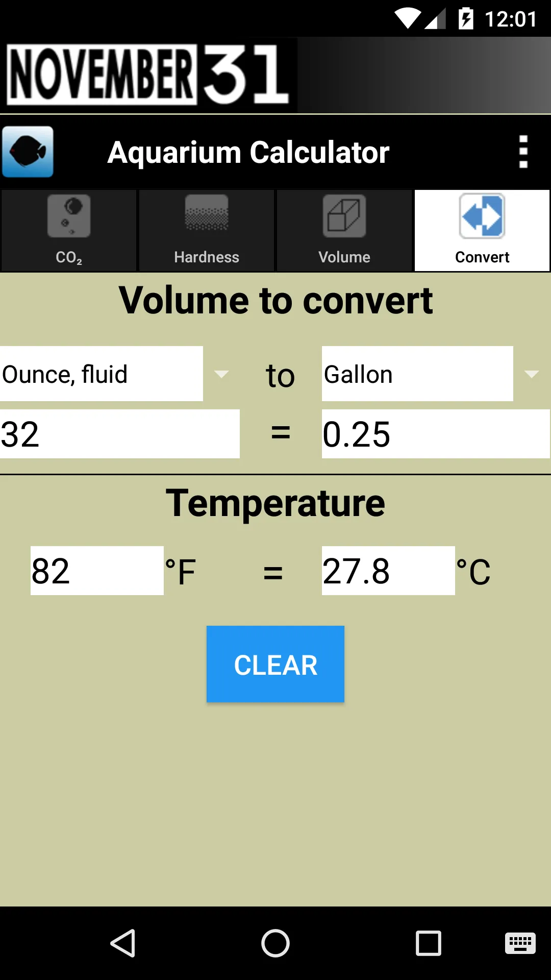 Aquarium Calculator | Indus Appstore | Screenshot