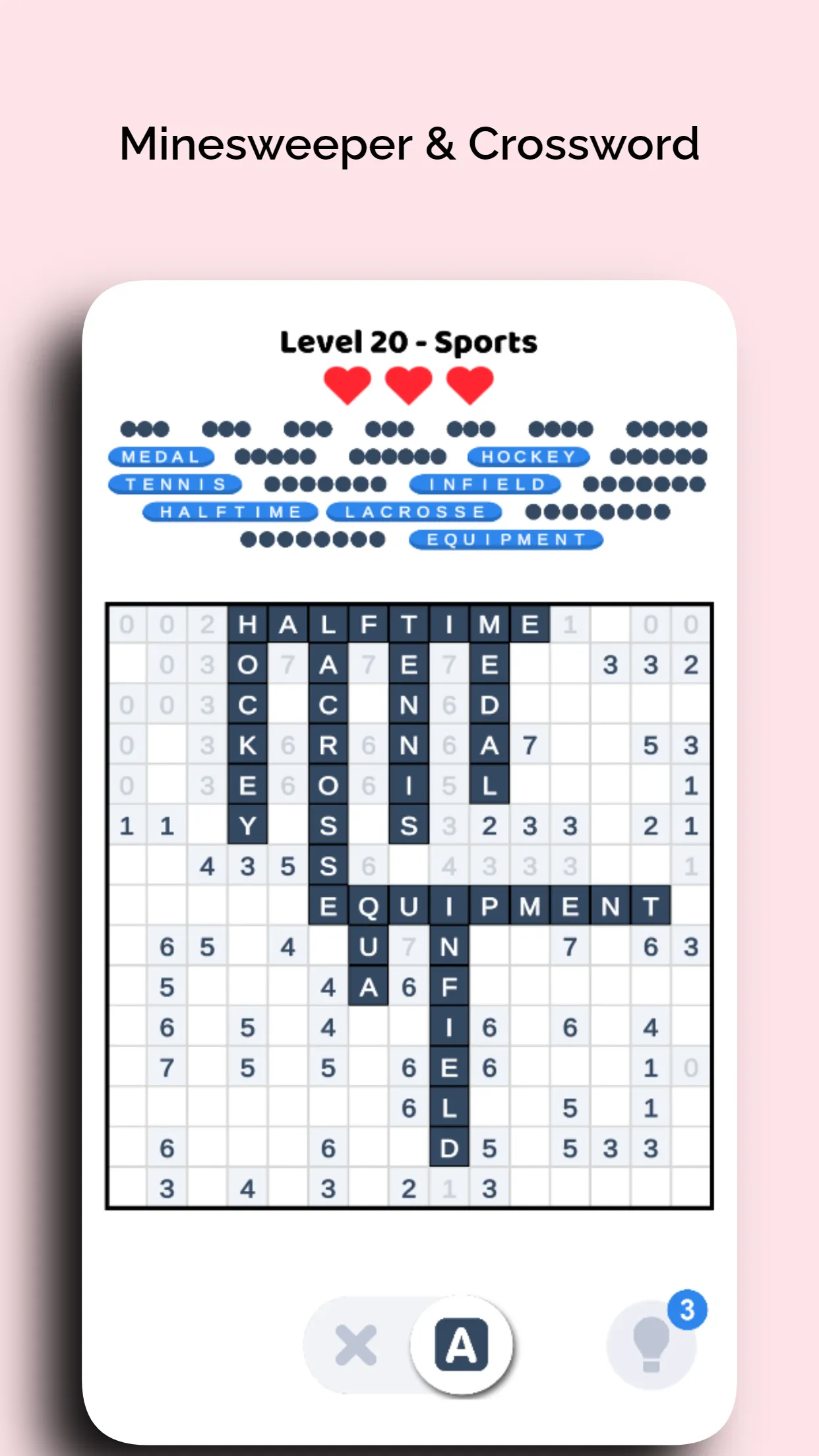 Minesweeper Words Cross Puzzle | Indus Appstore | Screenshot