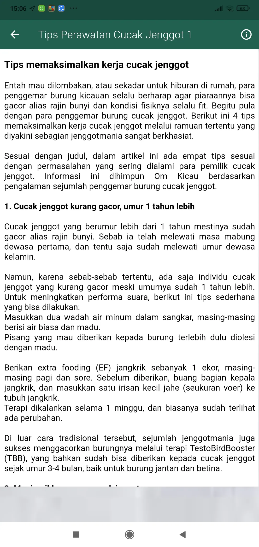 Masteran Cucak Jenggot Gacor | Indus Appstore | Screenshot