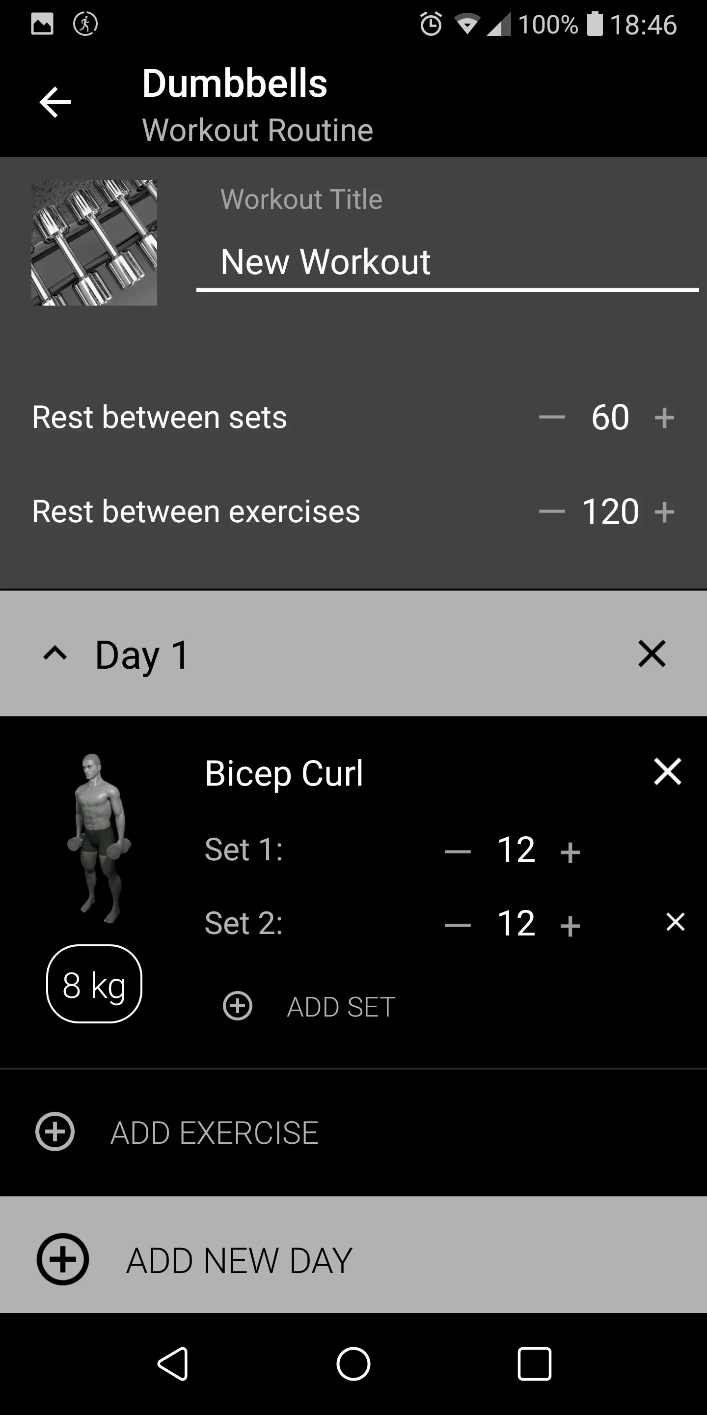 Dumbbell Home Workout | Indus Appstore | Screenshot