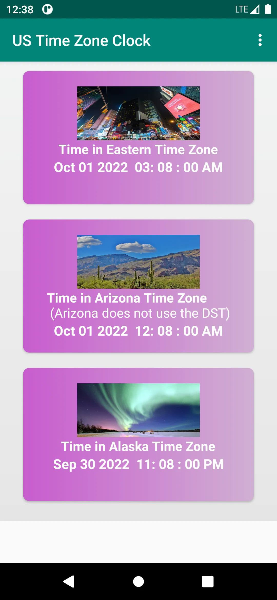 US Time Zone Clock | Indus Appstore | Screenshot