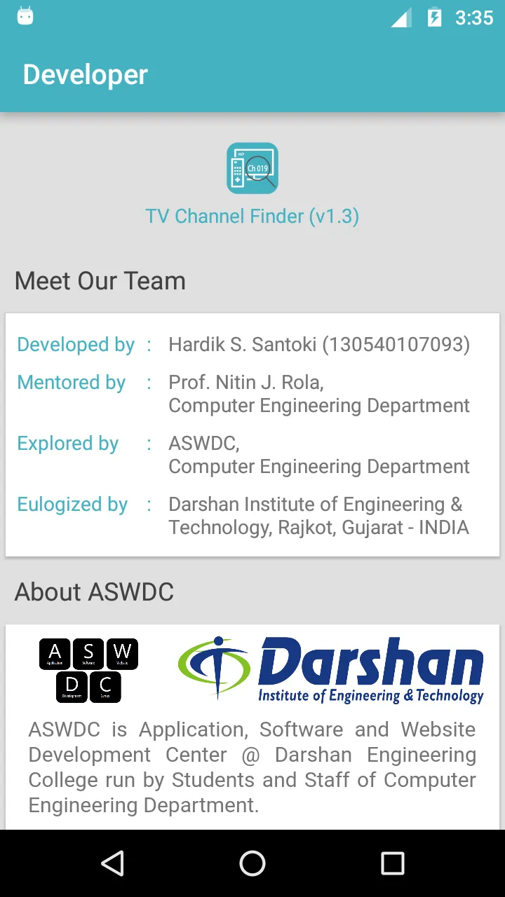 TV Channel Finder | Indus Appstore | Screenshot