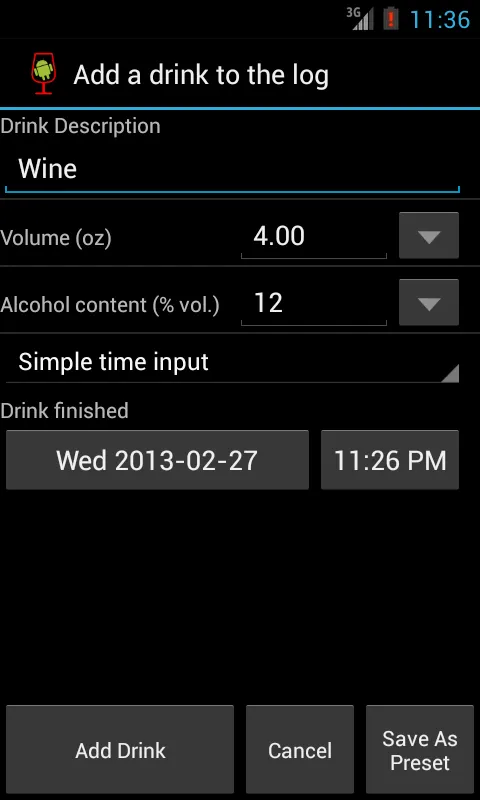 AlcoDroid Alcohol Tracker | Indus Appstore | Screenshot