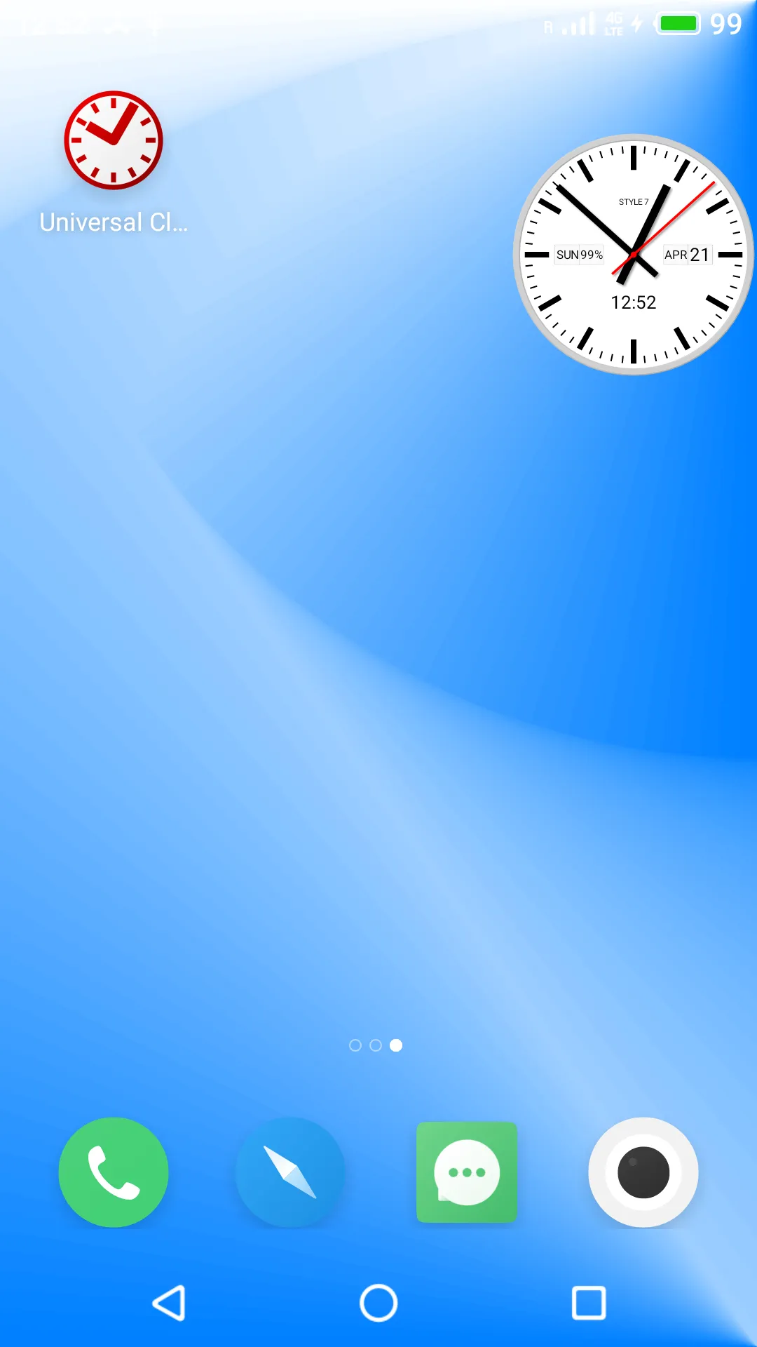 White Analog Clock-7 | Indus Appstore | Screenshot