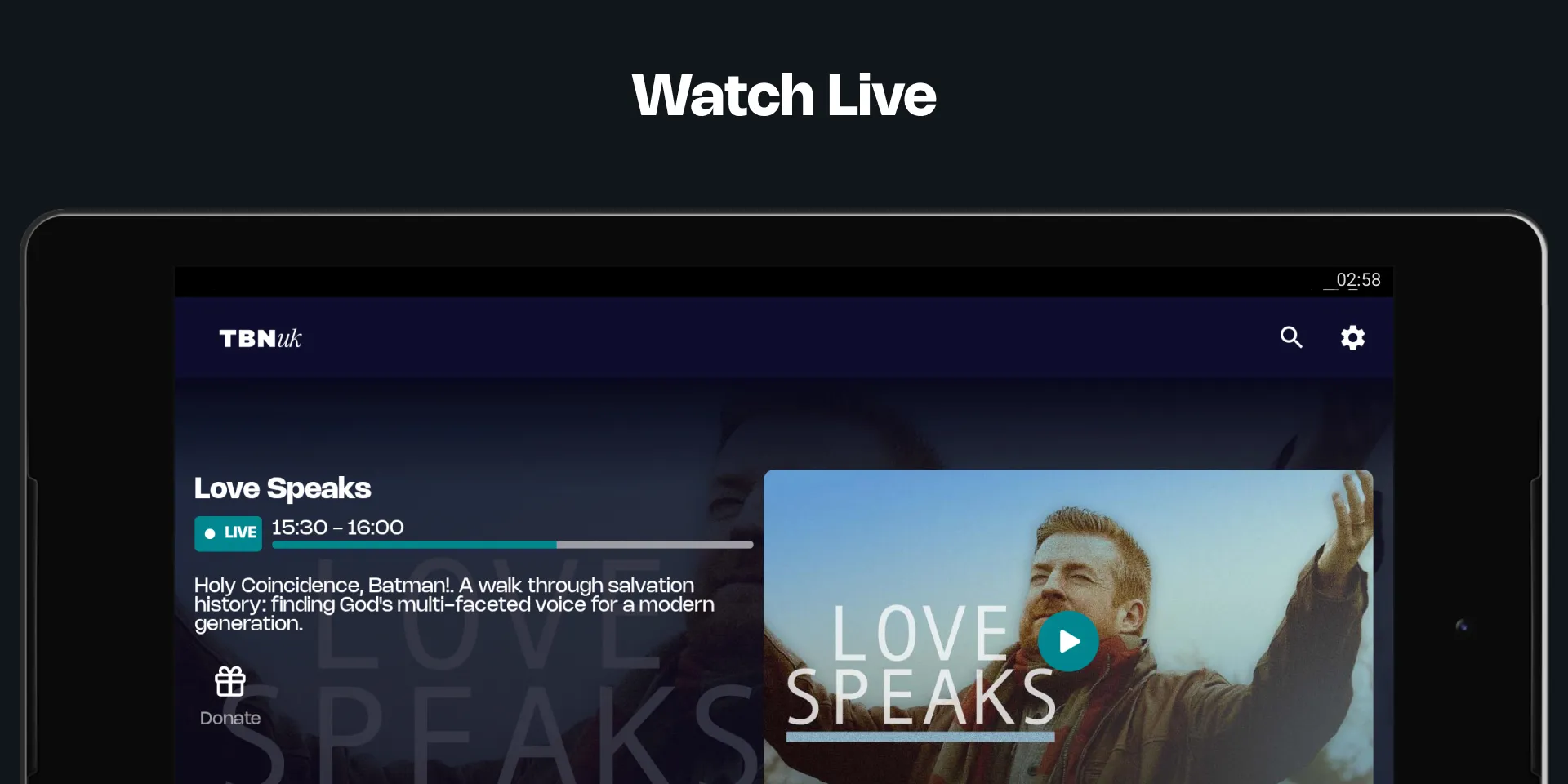 TBN UK Christian TV On Demand | Indus Appstore | Screenshot
