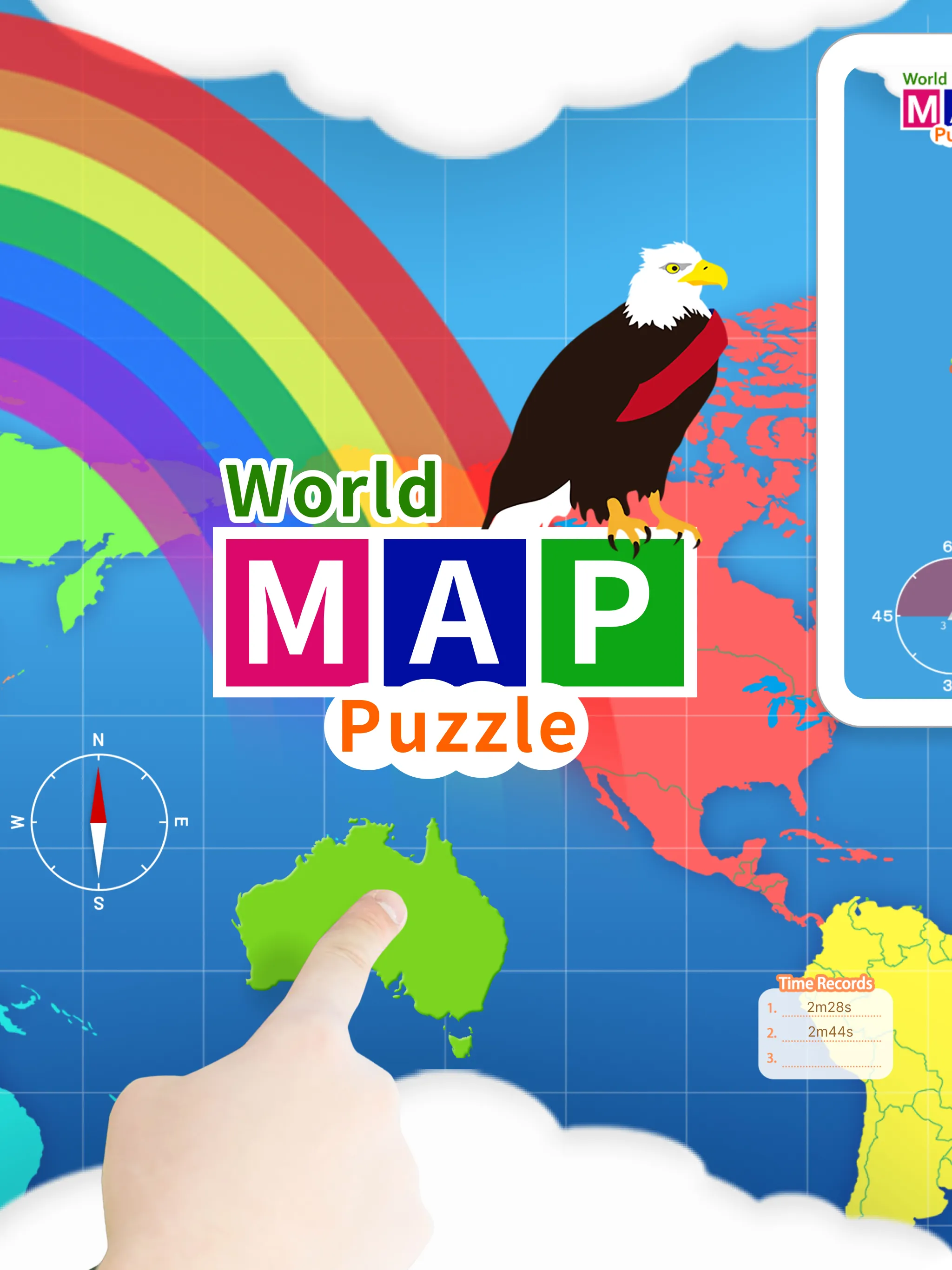 World Map Puzzle 168 Countries | Indus Appstore | Screenshot