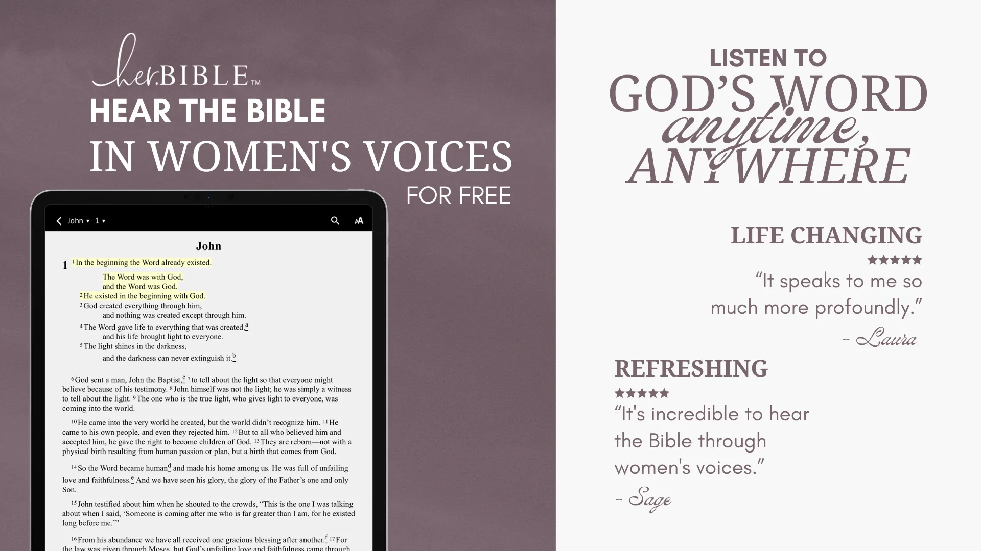 her.BIBLE Women's Audio Bible | Indus Appstore | Screenshot