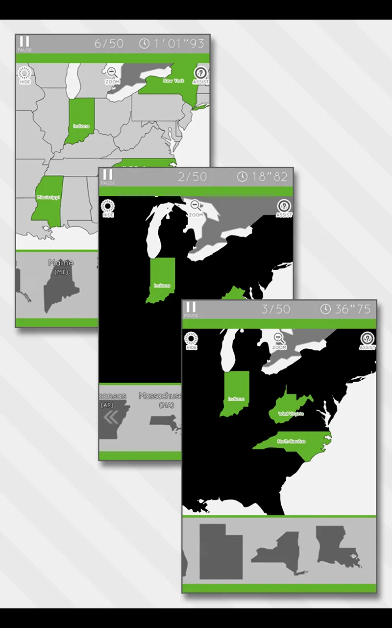 E. Learning U.S. Map Puzzle | Indus Appstore | Screenshot