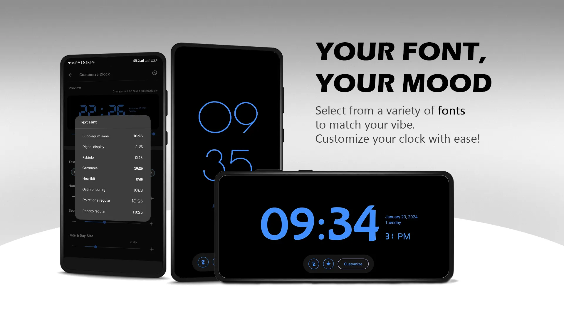 Huge Digital Fullscreen Clock | Indus Appstore | Screenshot