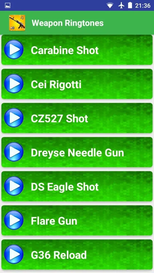 Weapon Ringtones | Indus Appstore | Screenshot