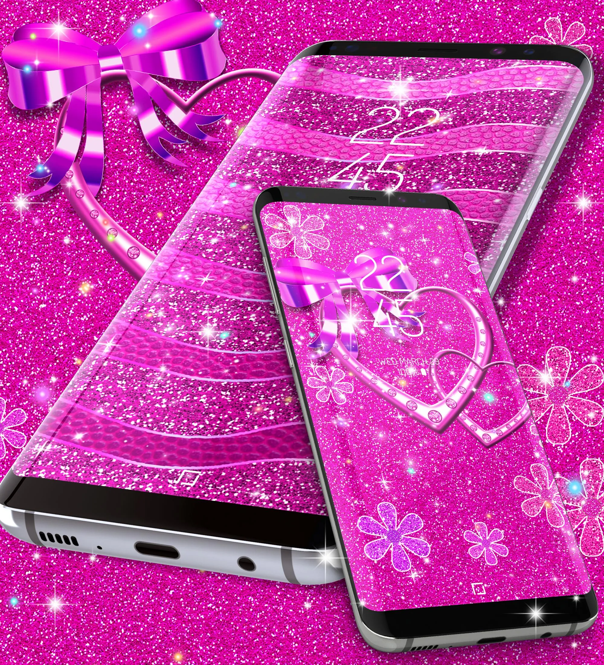 Pink glitter live wallpaper | Indus Appstore | Screenshot