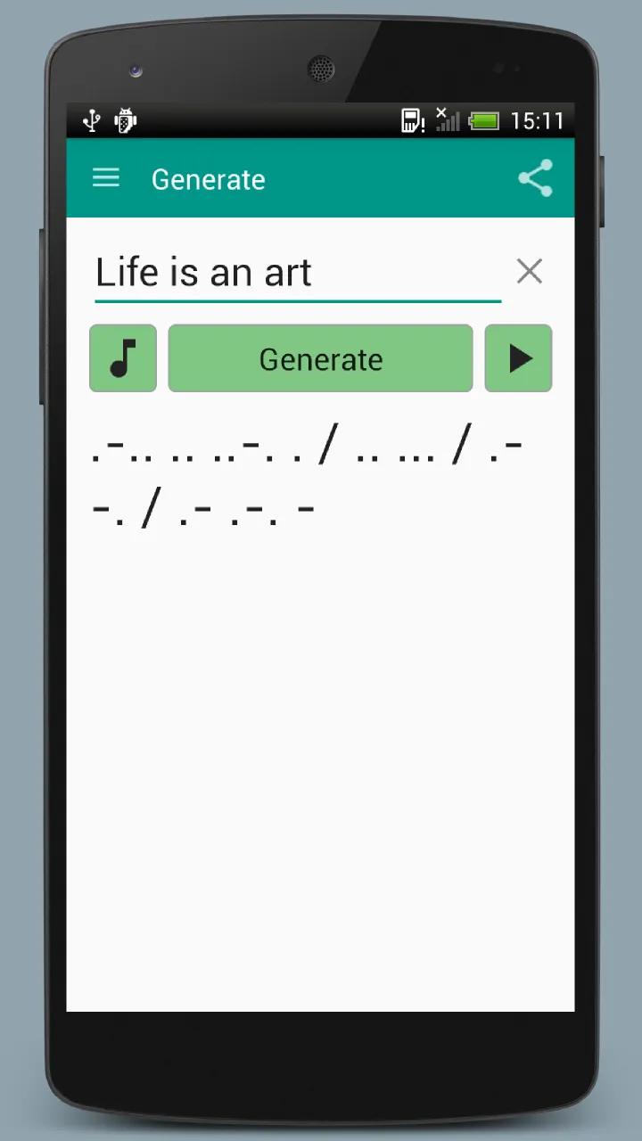 Morse Code Generator | Indus Appstore | Screenshot